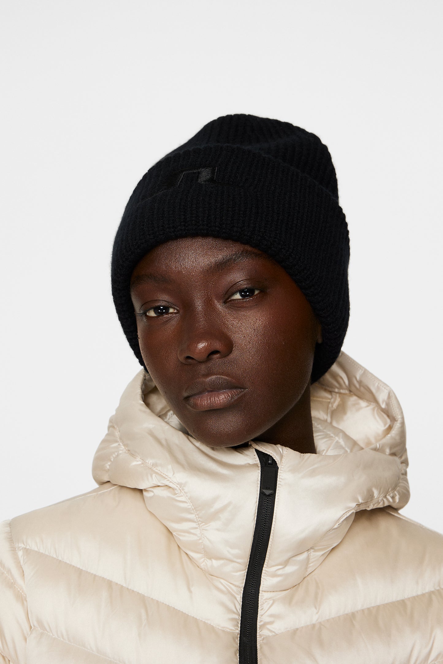 Abby Beanie in Black by J.Lindeberg