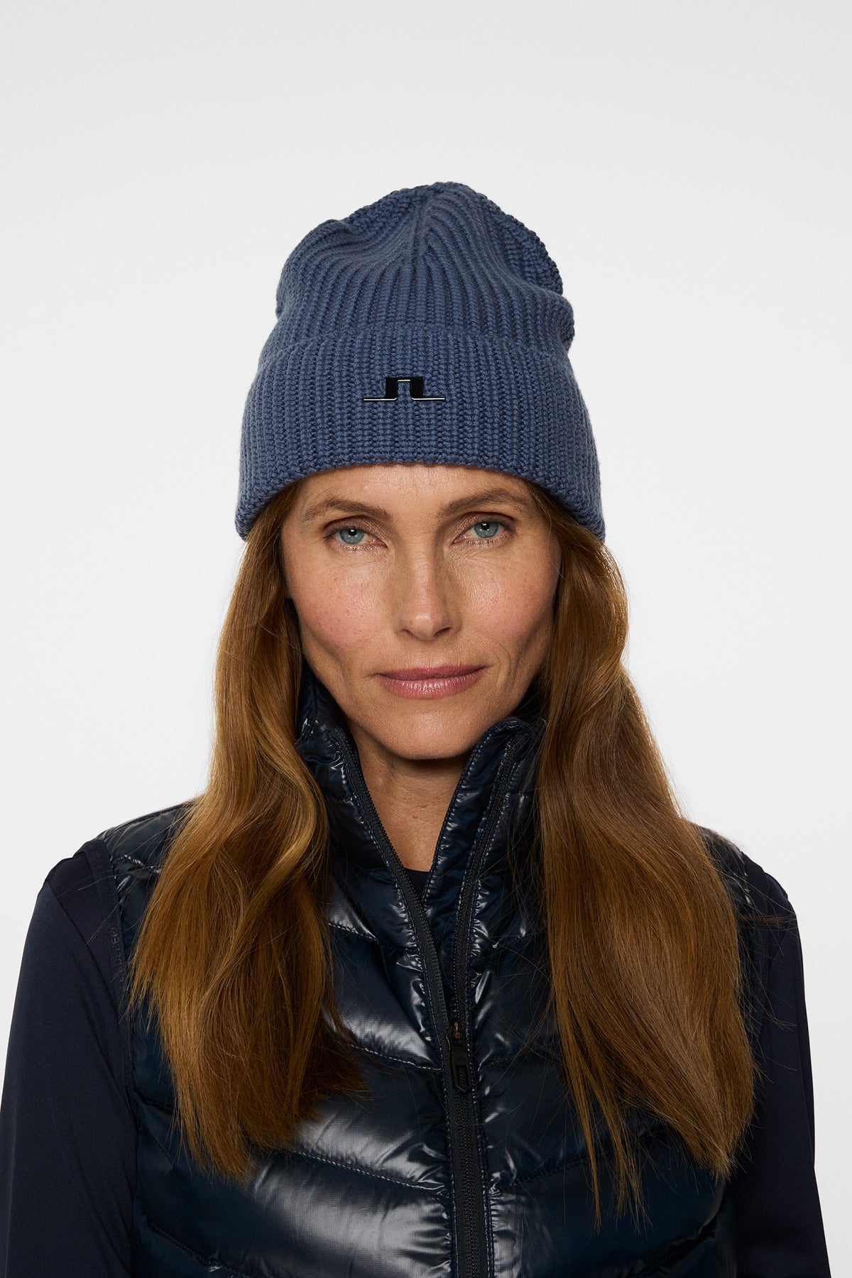 Joan Merino Beanie in Vintage Indigo by J.Lindeberg