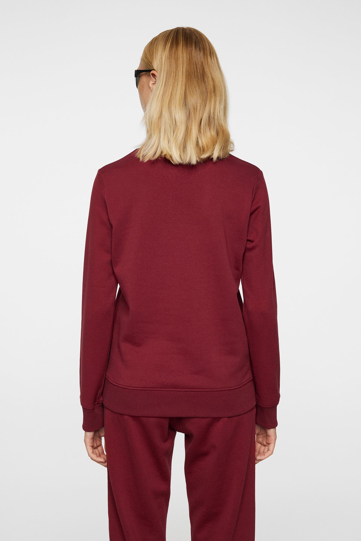 W Alpha Crew Neck in Cabernet by J.Lindeberg