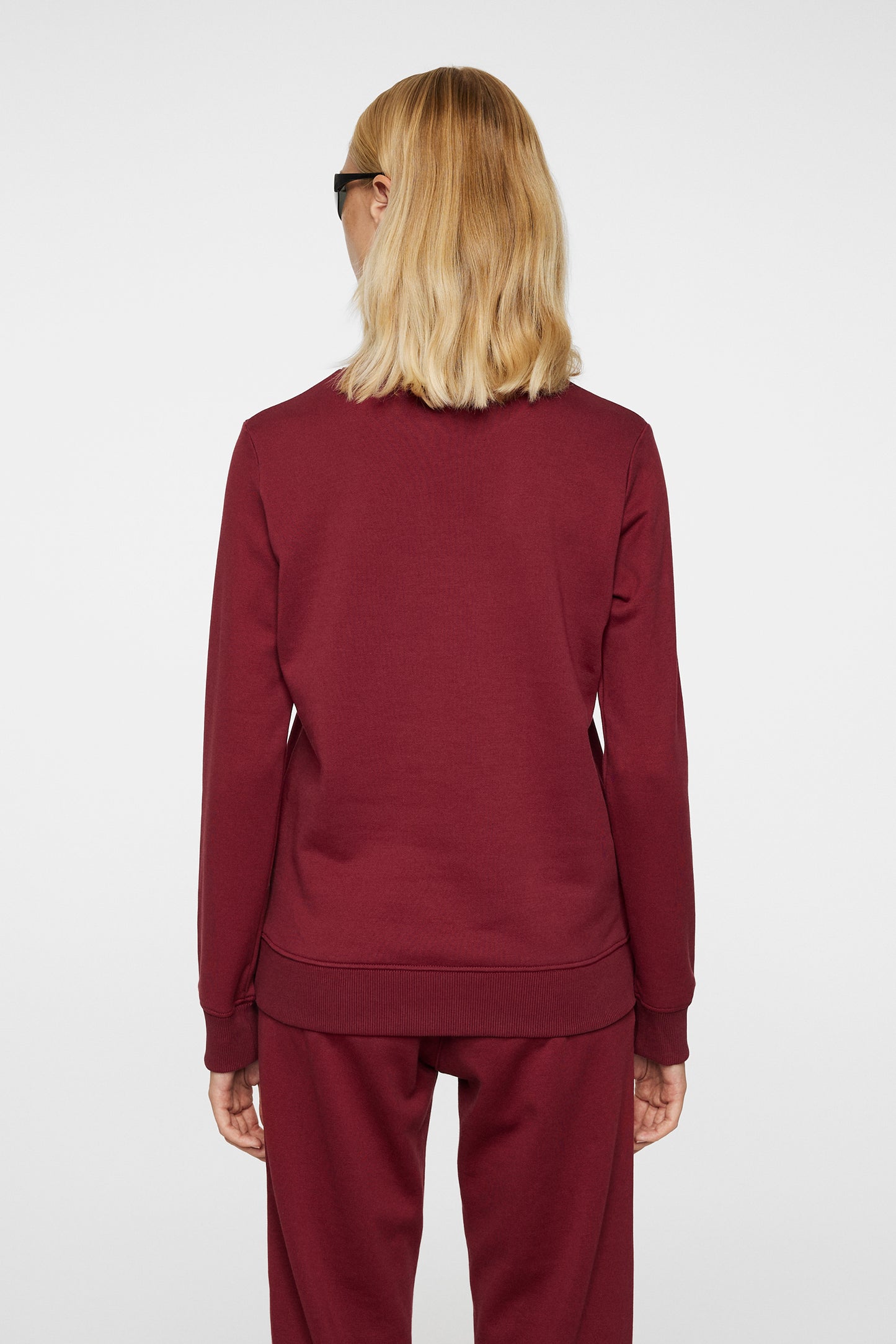 W Alpha Crew Neck in Cabernet by J.Lindeberg