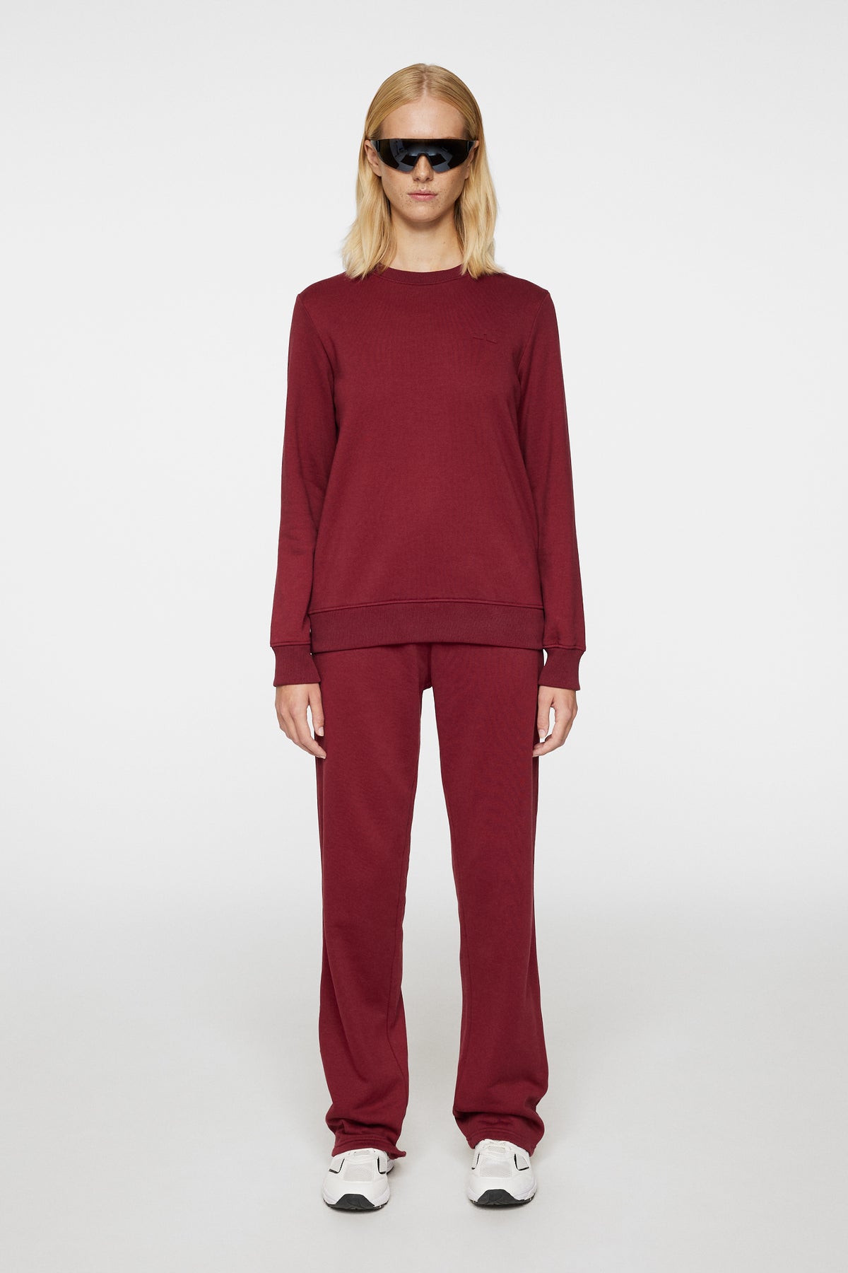W Alpha Crew Neck in Cabernet by J.Lindeberg