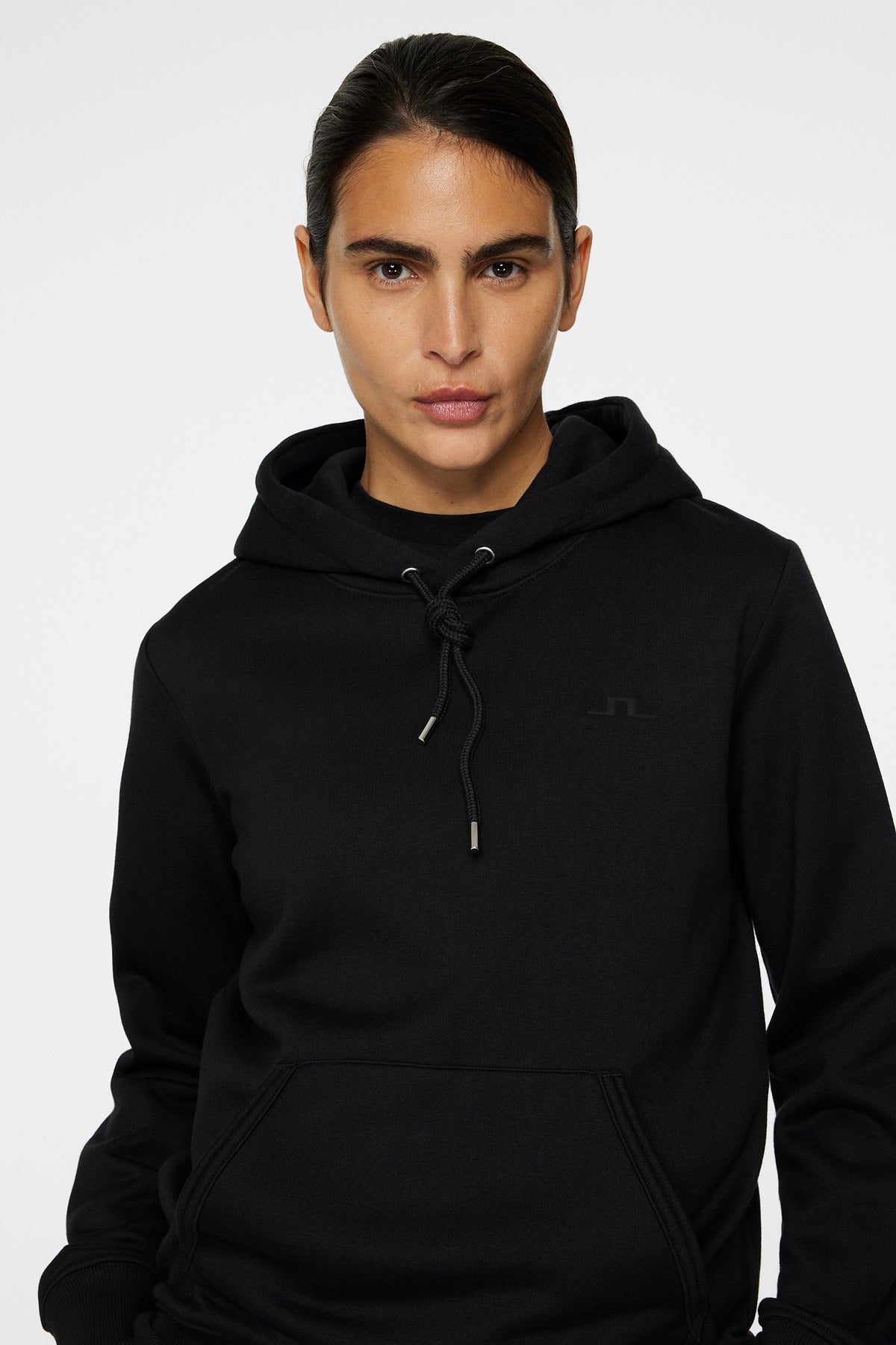W Alpha Hood in Black by J.Lindeberg
