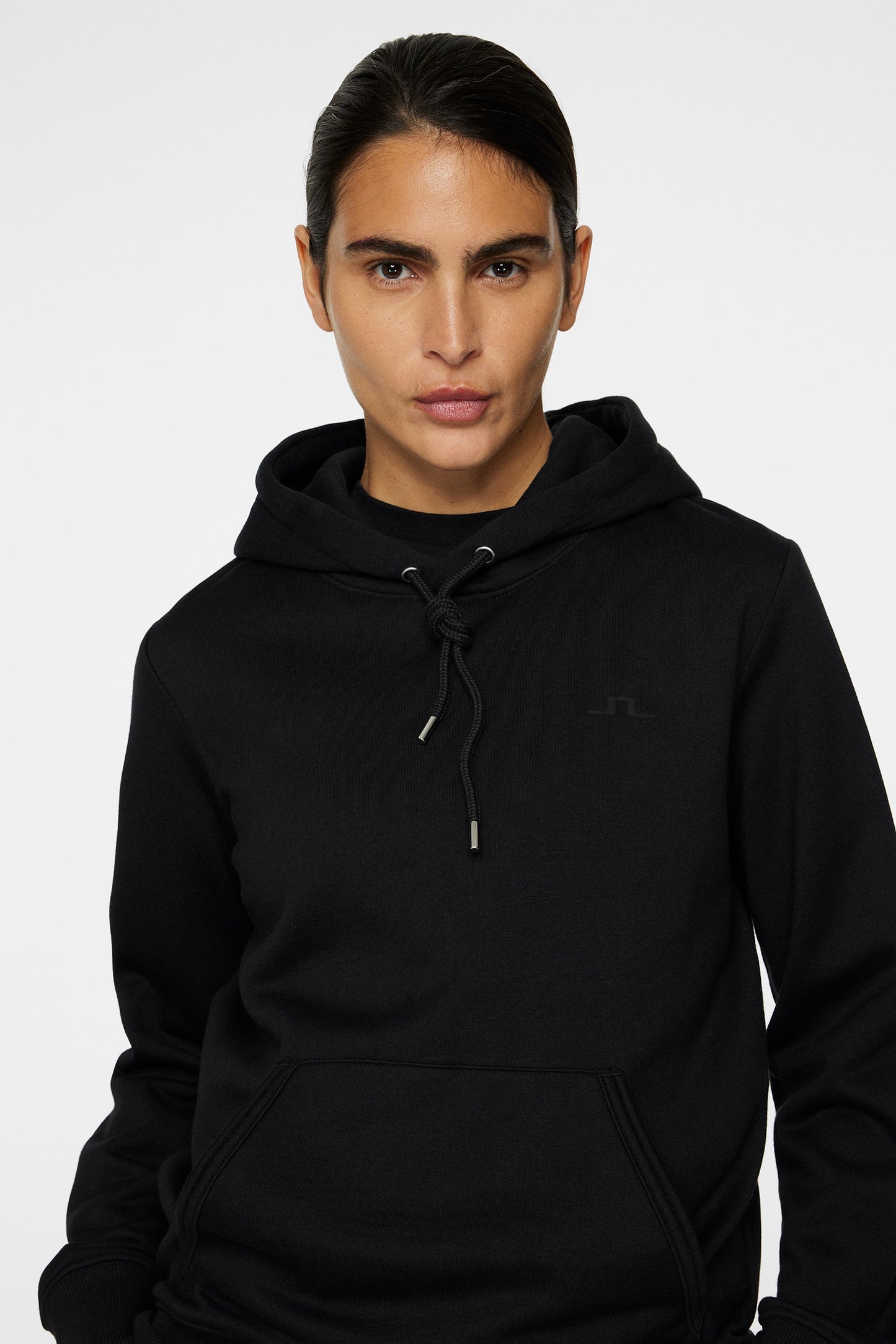 W Alpha Hood in Black by J.Lindeberg