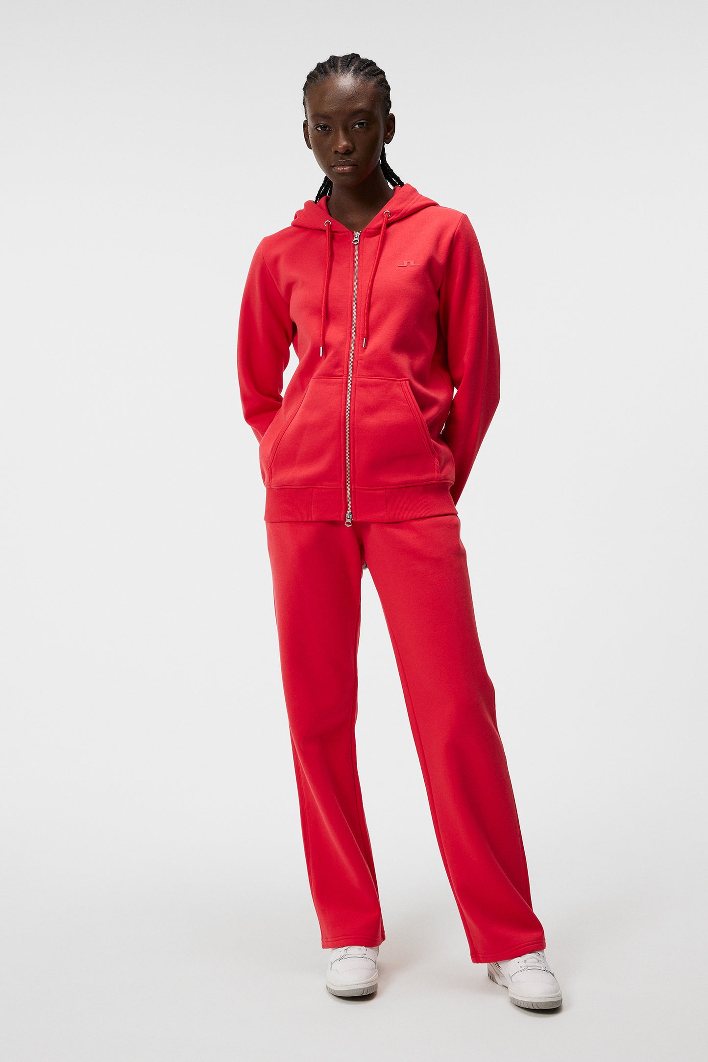 W Alpha Zip Hood in Bittersweet by J.Lindeberg