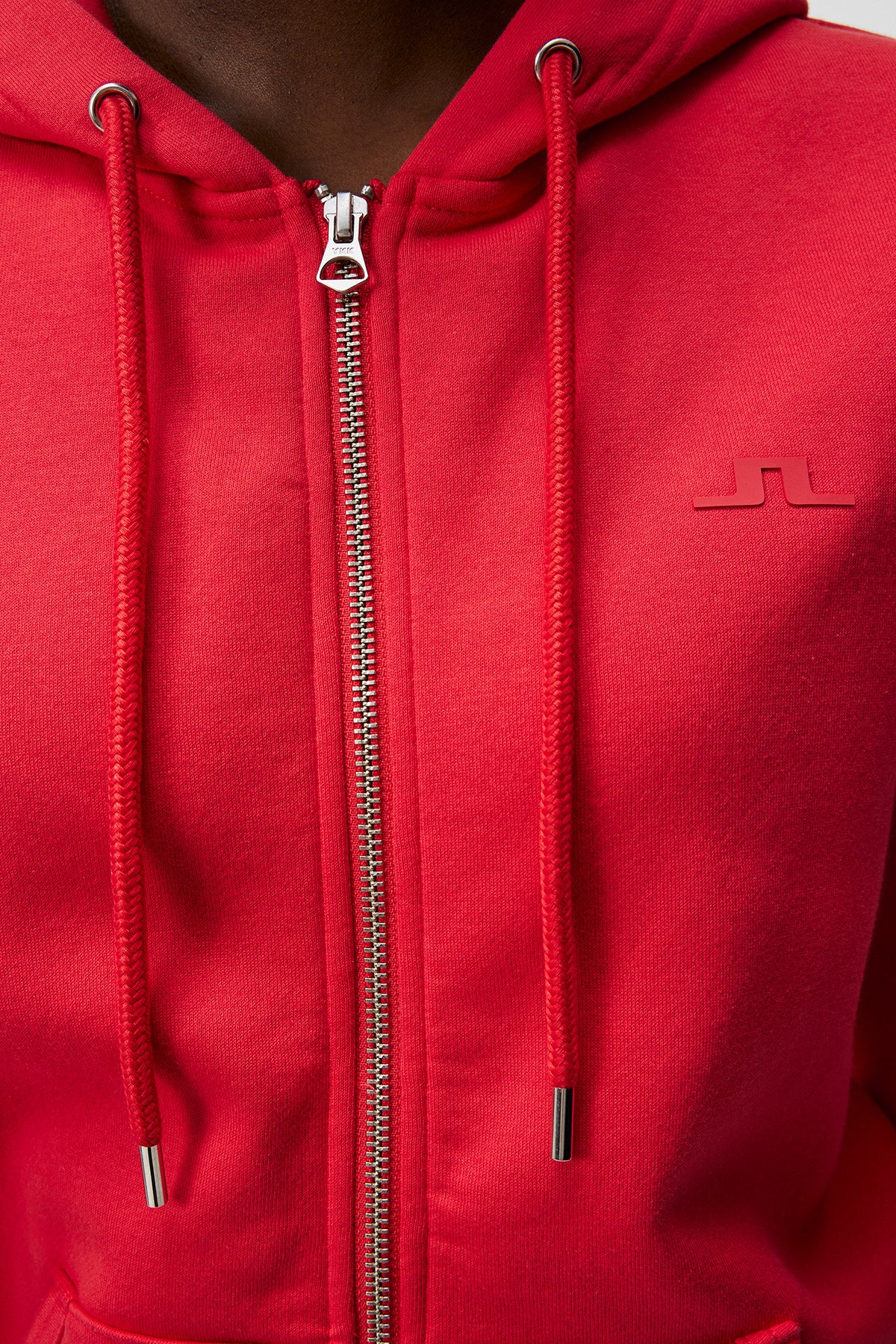 W Alpha Zip Hood in Bittersweet by J.Lindeberg
