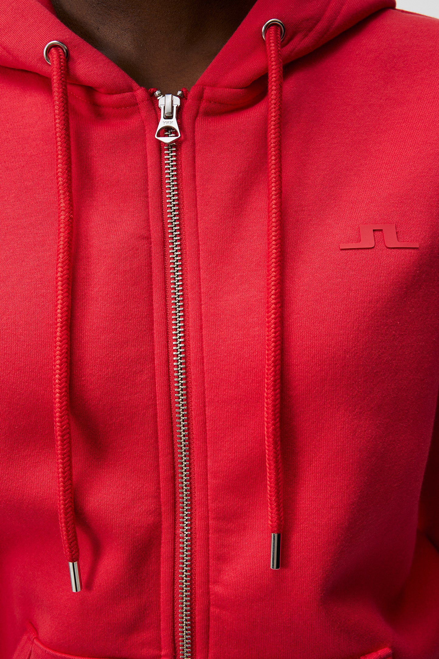 W Alpha Zip Hood in Bittersweet by J.Lindeberg