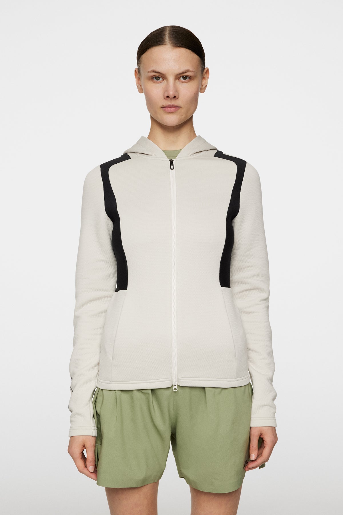 Ella Zip Hood in Moonbeam by J.Lindeberg