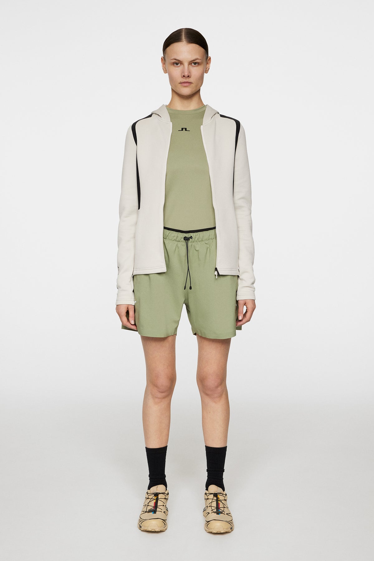 Ella Zip Hood in Moonbeam by J.Lindeberg