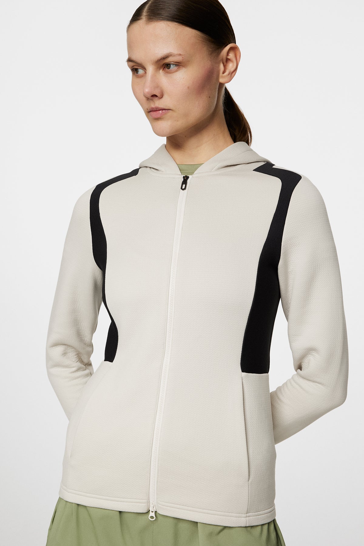 Ella Zip Hood in Moonbeam by J.Lindeberg