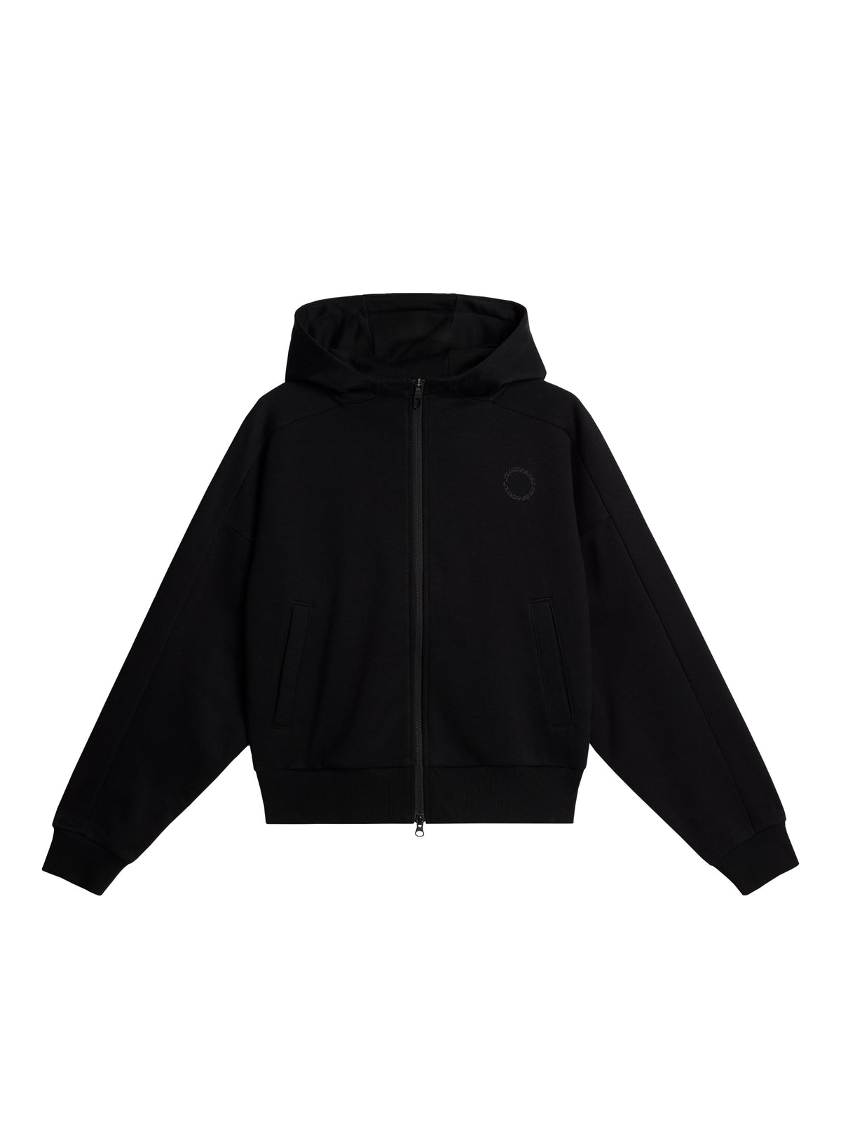 Sky Hood Sweatshirt in Black by J.Lindeberg