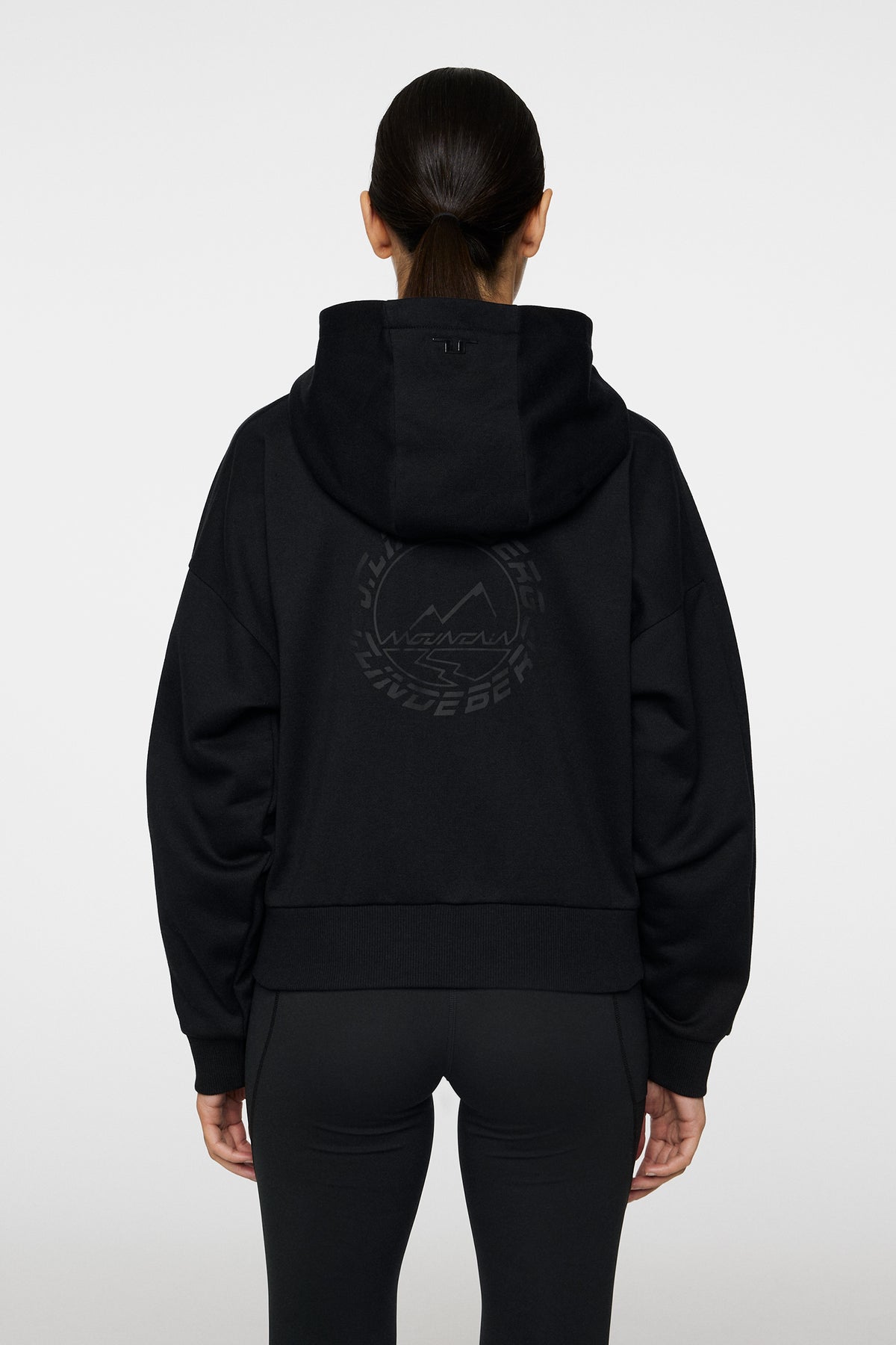 Sky Hood Sweatshirt in Black by J.Lindeberg