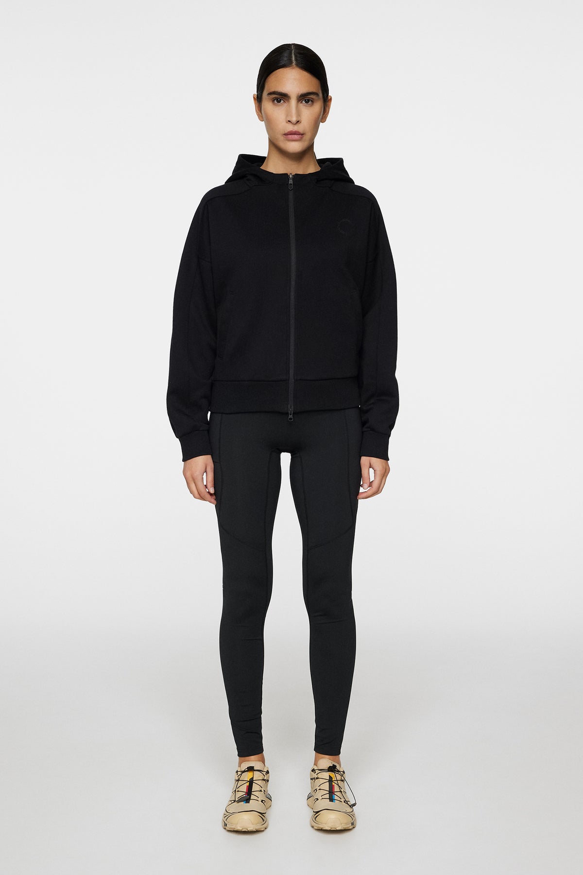 Sky Hood Sweatshirt in Black by J.Lindeberg