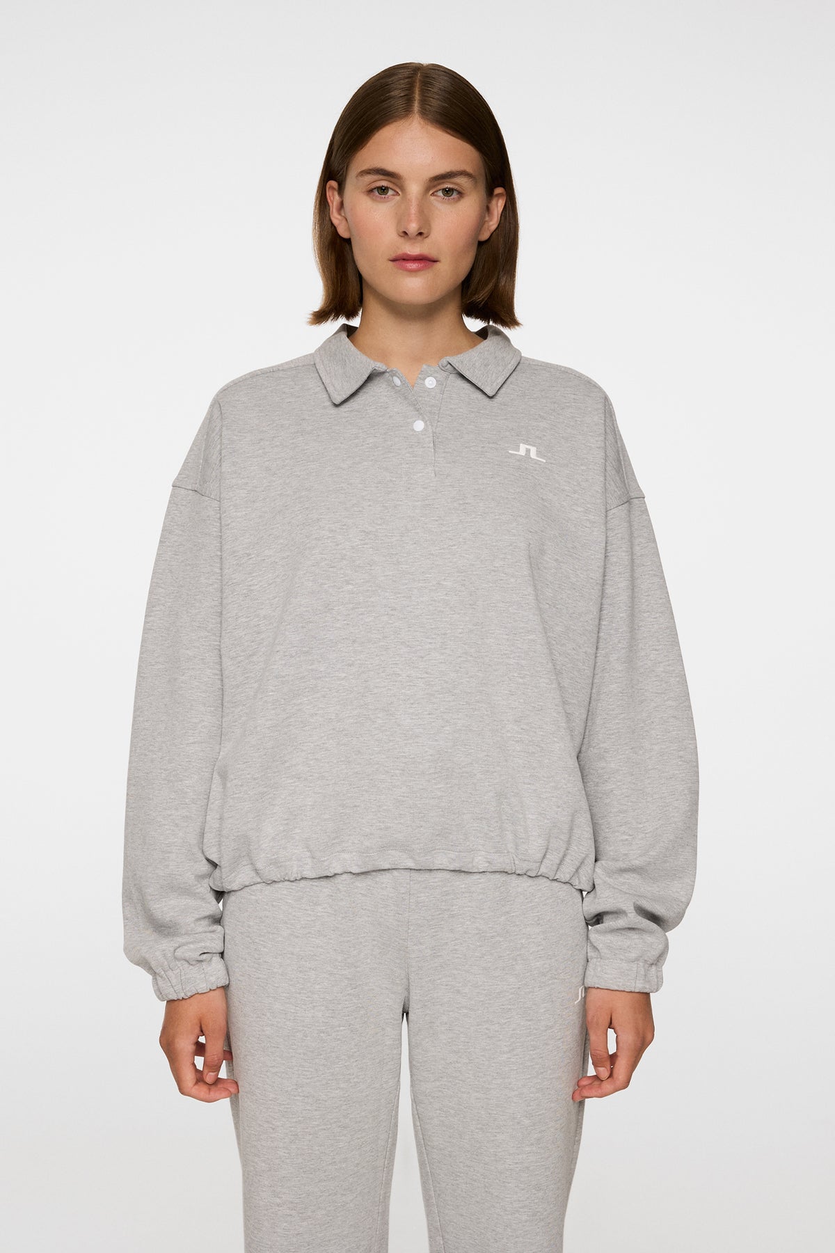 Mikki Sweatshirt in Light Grey Melange by J.Lindeberg