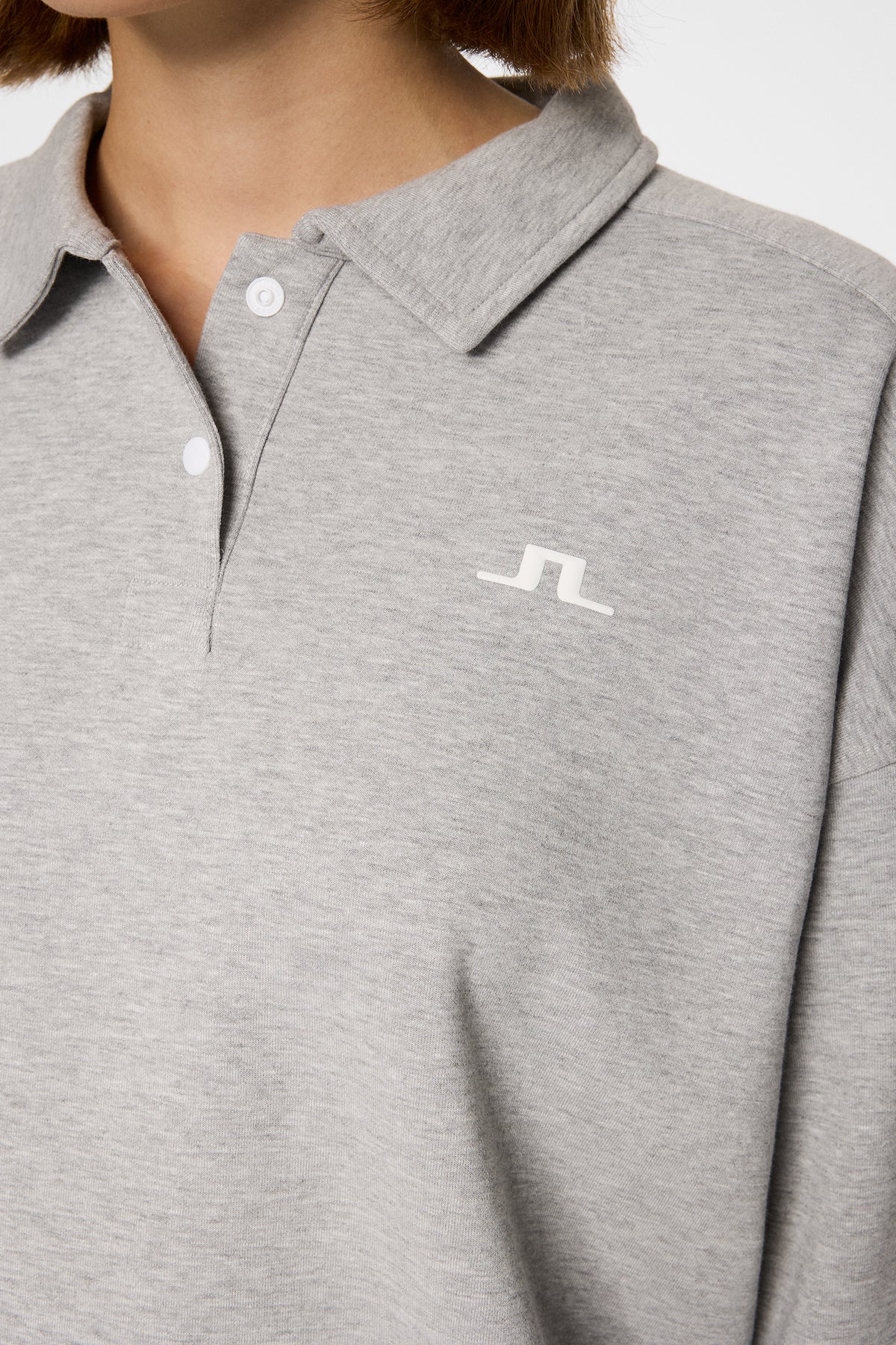 Mikki Sweatshirt in Light Grey Melange by J.Lindeberg