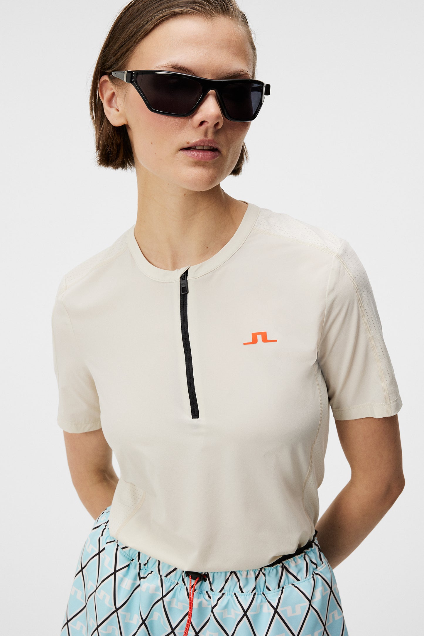 Landa Pro Pack T-shirt in Almond Milk by J.Lindeberg