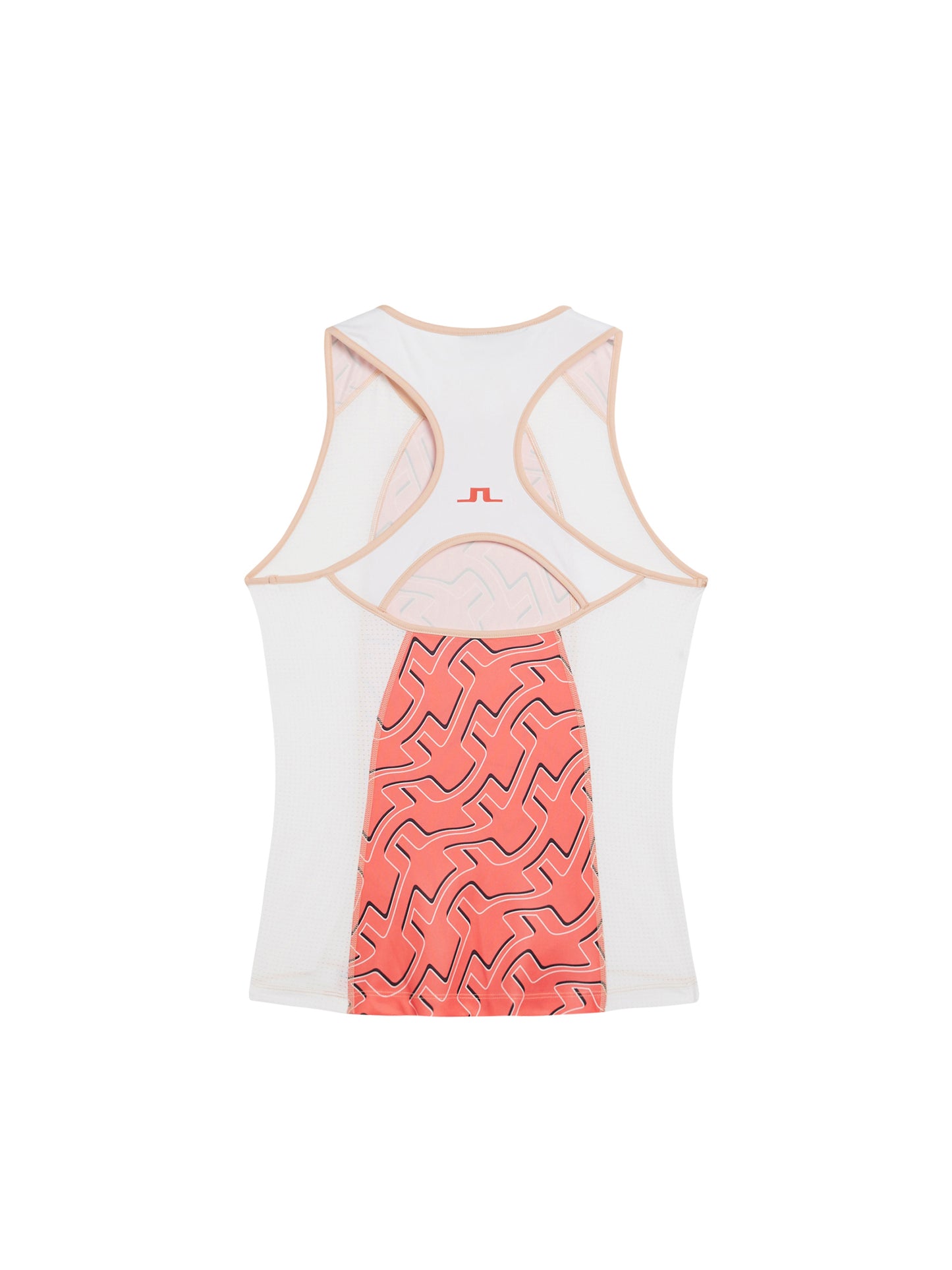 Miriam Print Top in Outline Bridge Wave Coral by J.Lindeberg