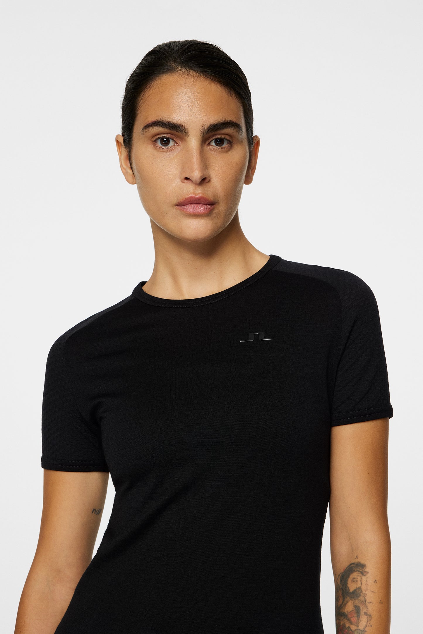 Bella Wool T-shirt in Black by J.Lindeberg