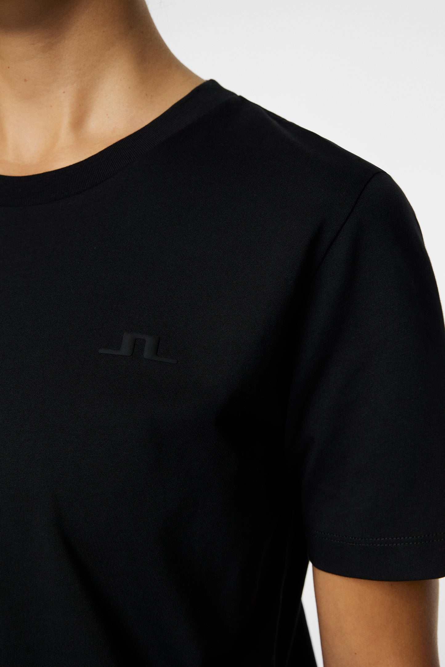 W Alpha T-shirt in Black by J.Lindeberg
