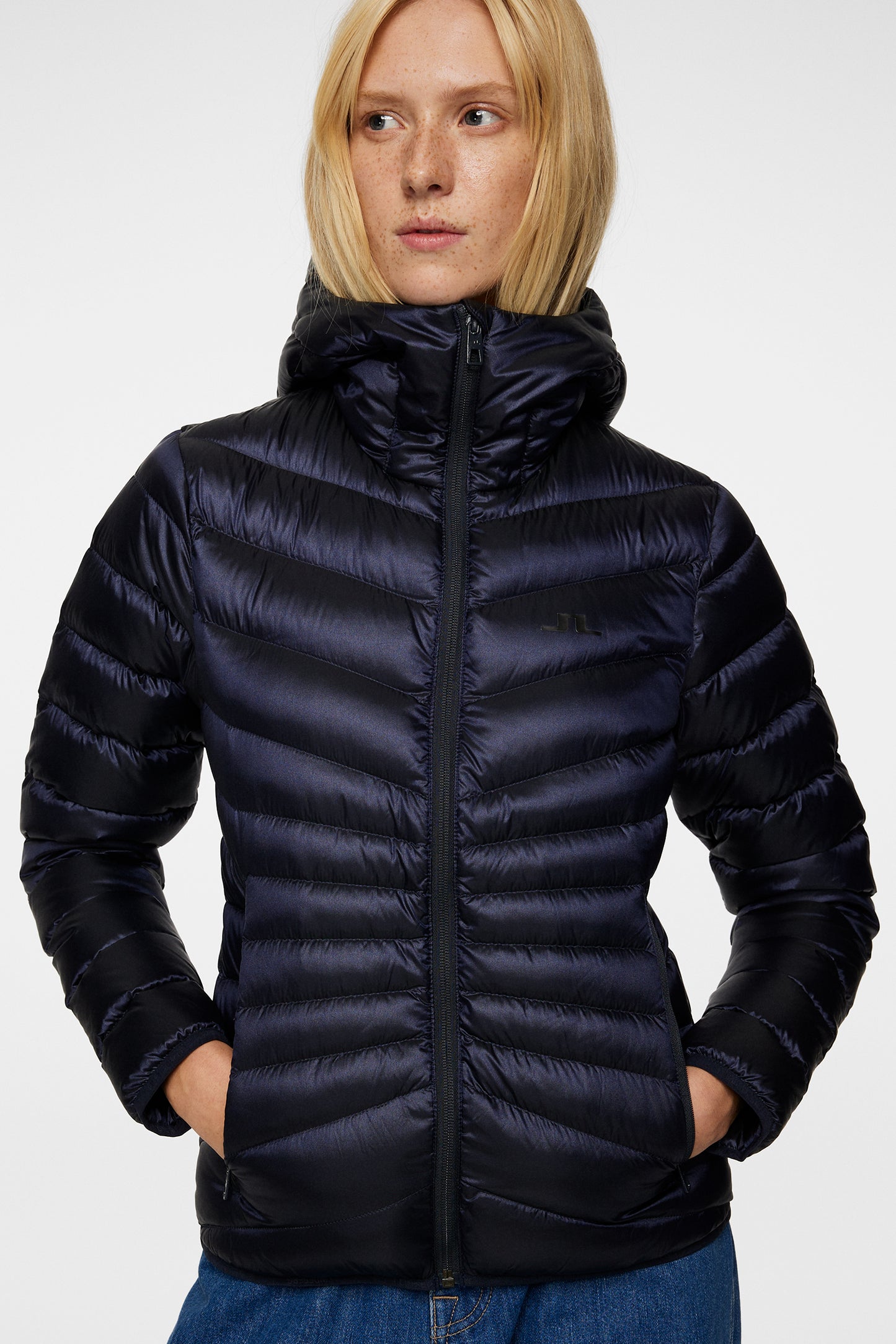 Lara Light Down Hood in JL Navy by J.Lindeberg
