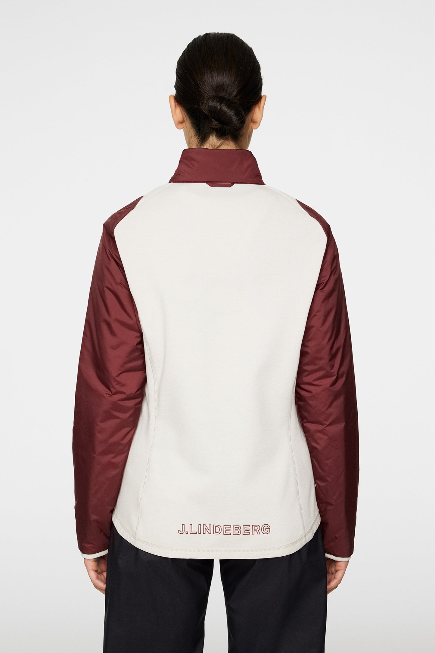 Shona Hybrid Jacket in Cabernet by J.Lindeberg