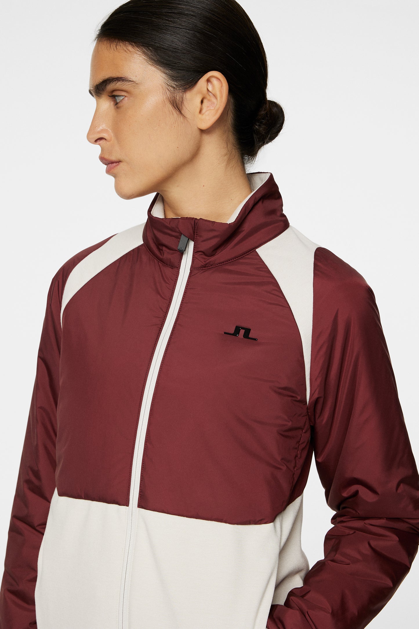 Shona Hybrid Jacket in Cabernet by J.Lindeberg