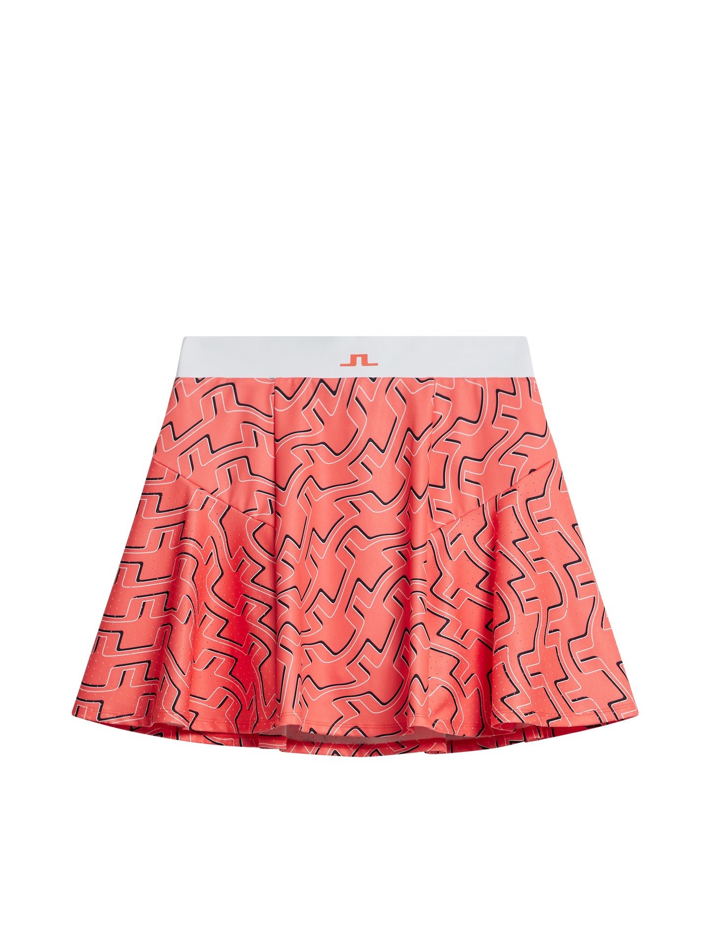 Jane Print Skirt in Outline Bridge Wave Coral by J.Lindeberg