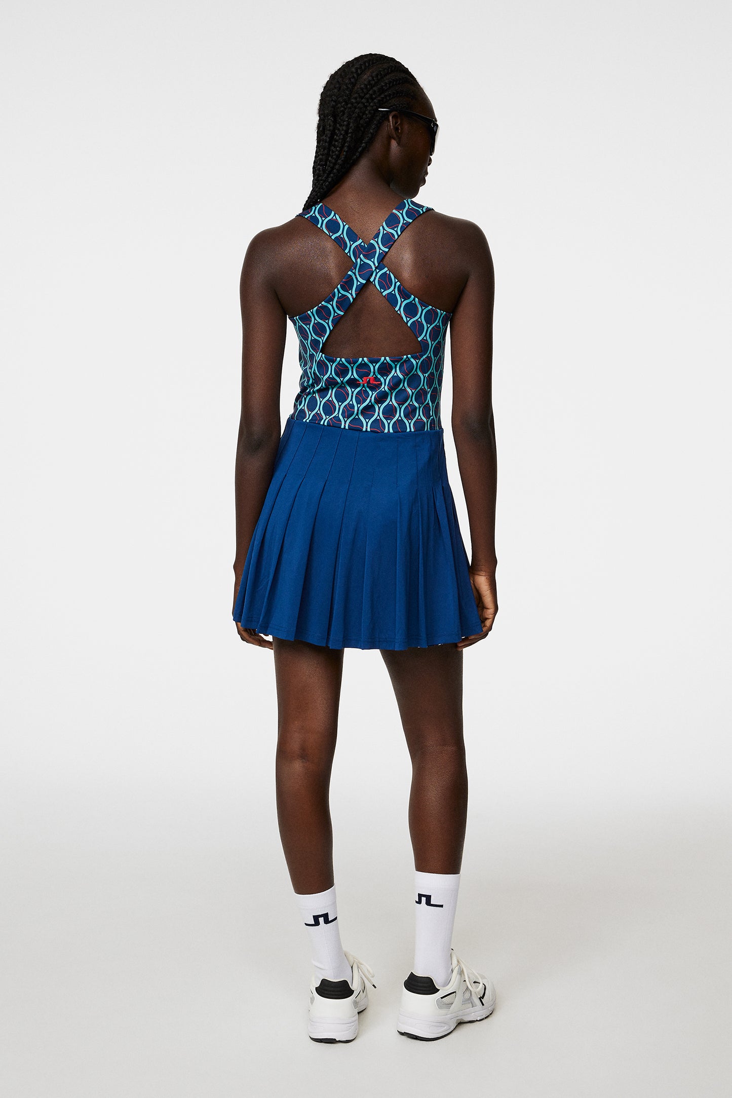 Rachel Print Dress in Racket Fade Estate by J.Lindeberg