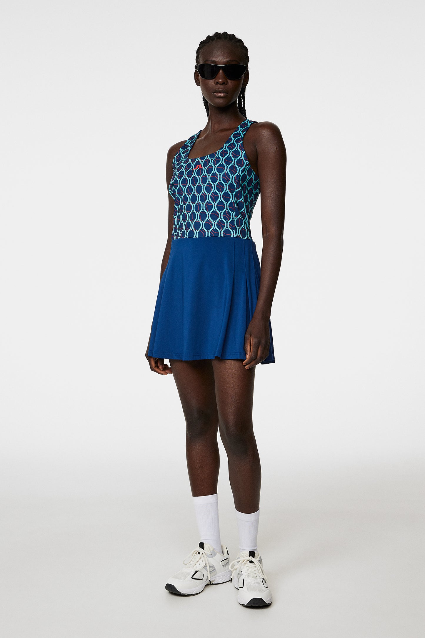 Rachel Print Dress in Racket Fade Estate by J.Lindeberg