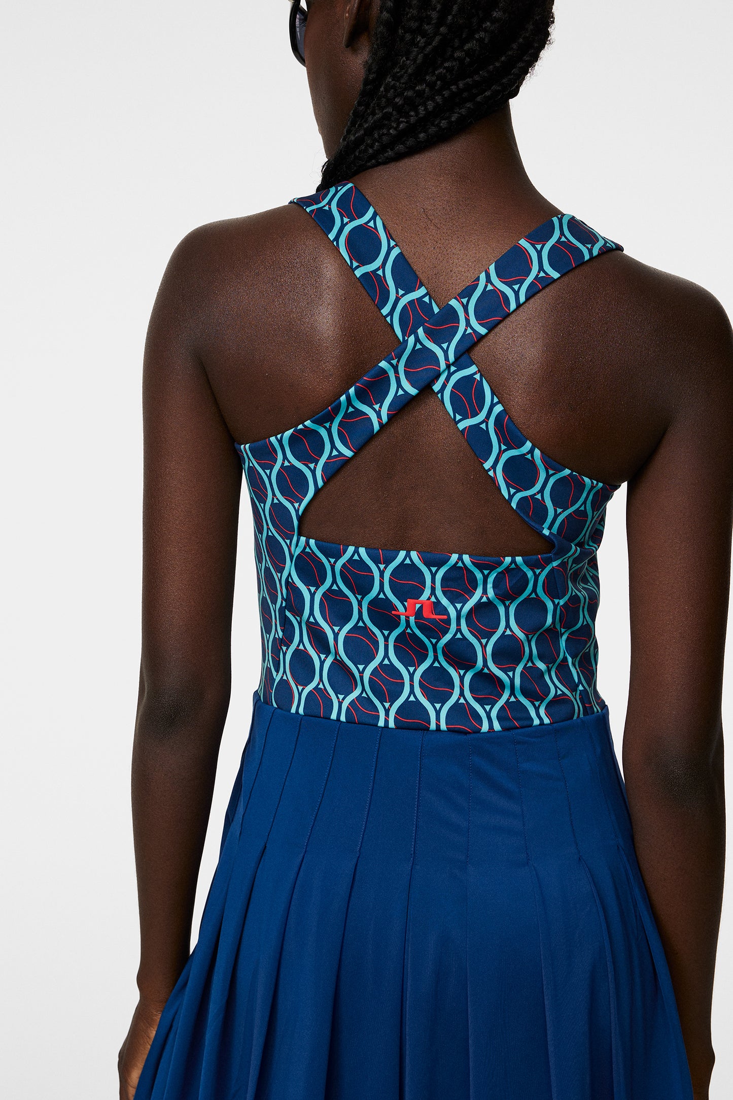 Rachel Print Dress in Racket Fade Estate by J.Lindeberg