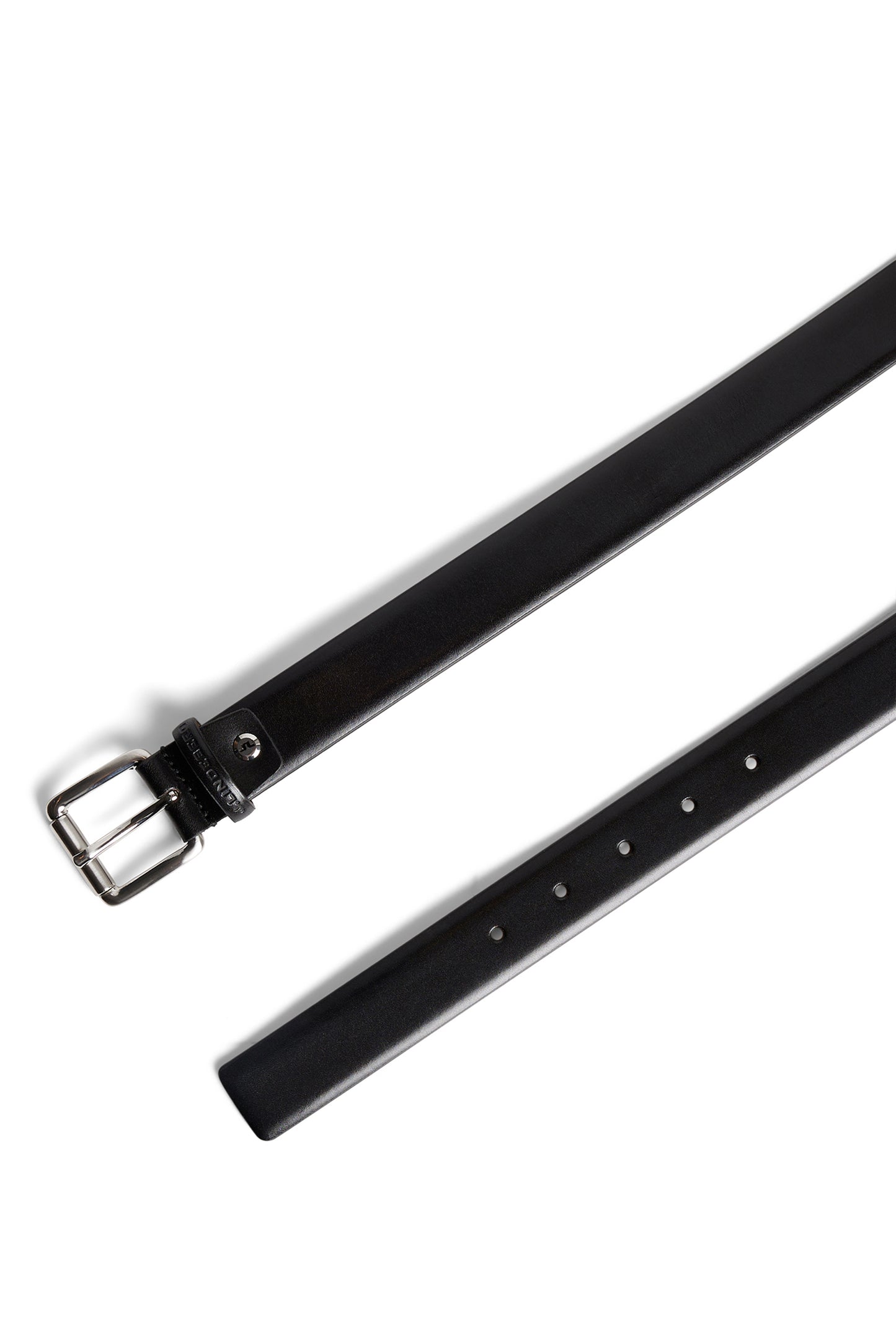 Bill Leather Belt in Black by J.Lindeberg