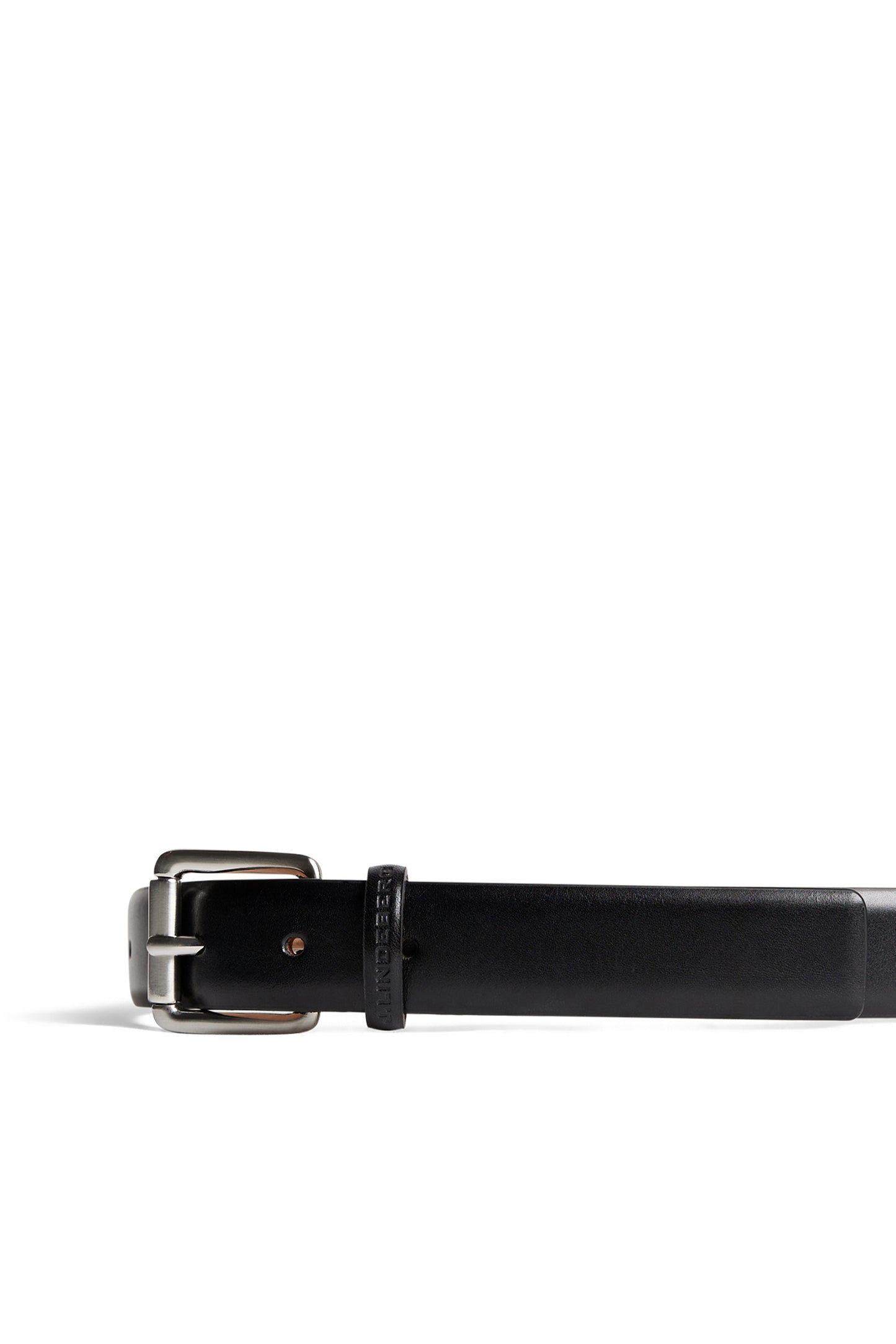 Bill Leather Belt in Black by J.Lindeberg