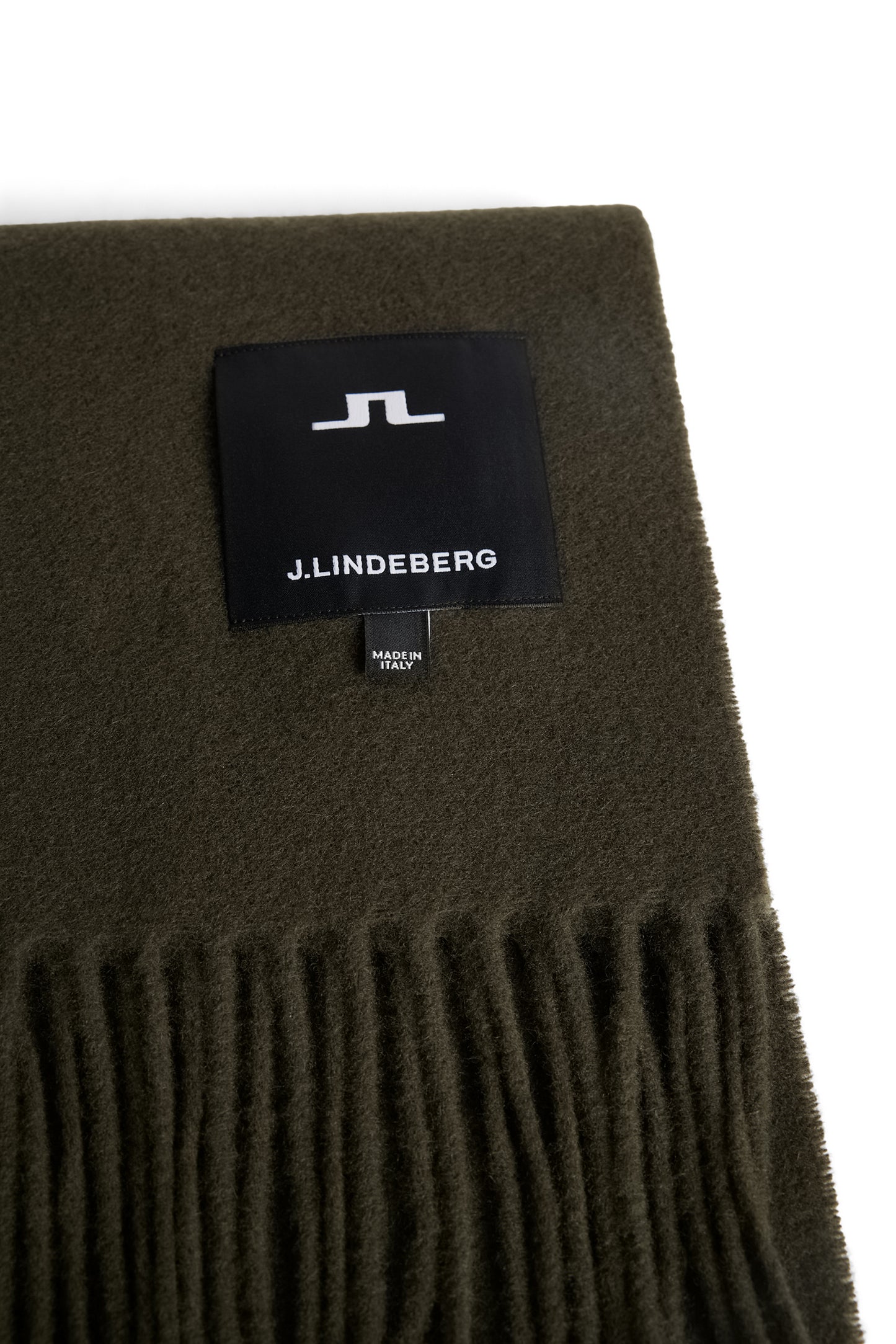 Champ Solid Wool Scarf in Forest Green by J.Lindeberg