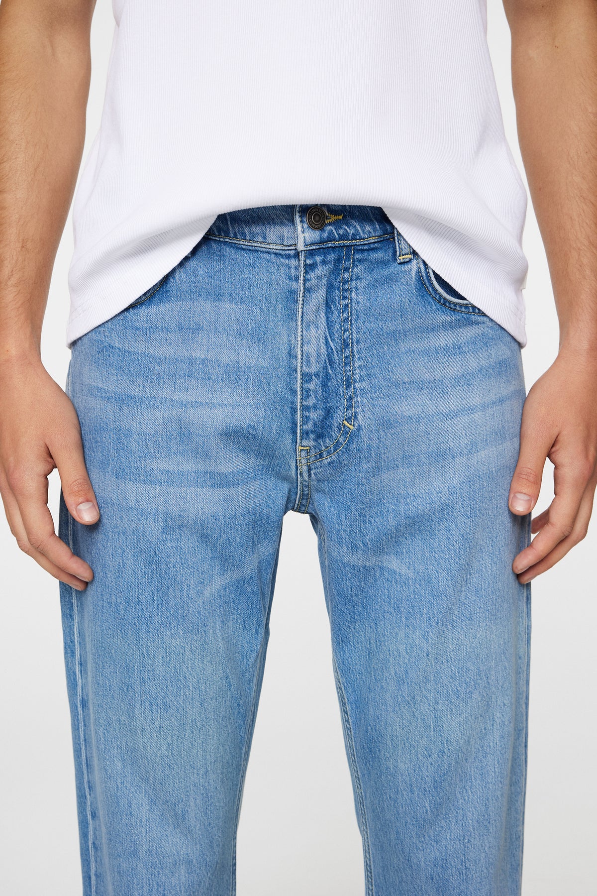 Jax Light Wash Slim Jeans in Light Blue by J.Lindeberg