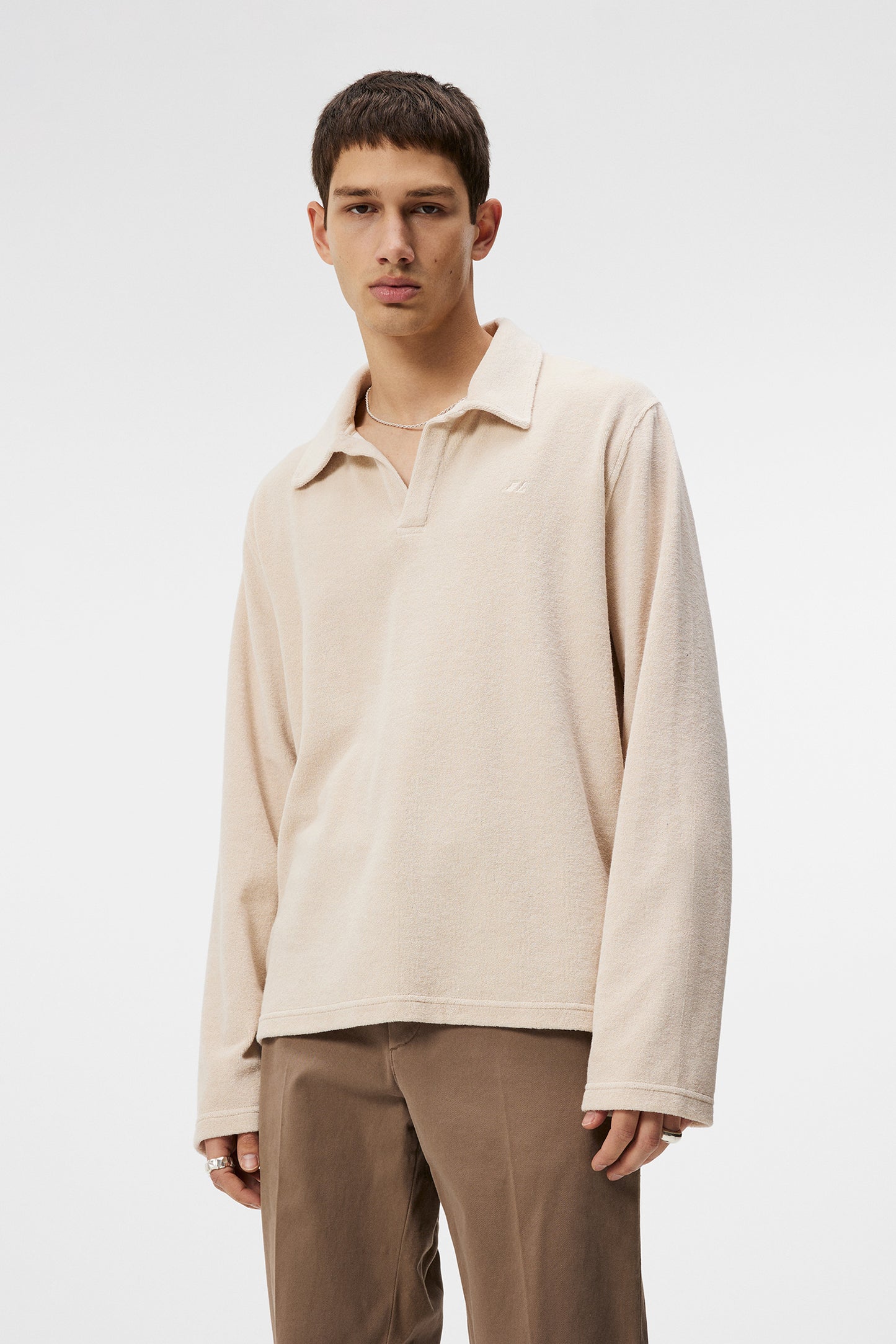 Thomas Terry Shirt in Moonbeam by J.Lindeberg