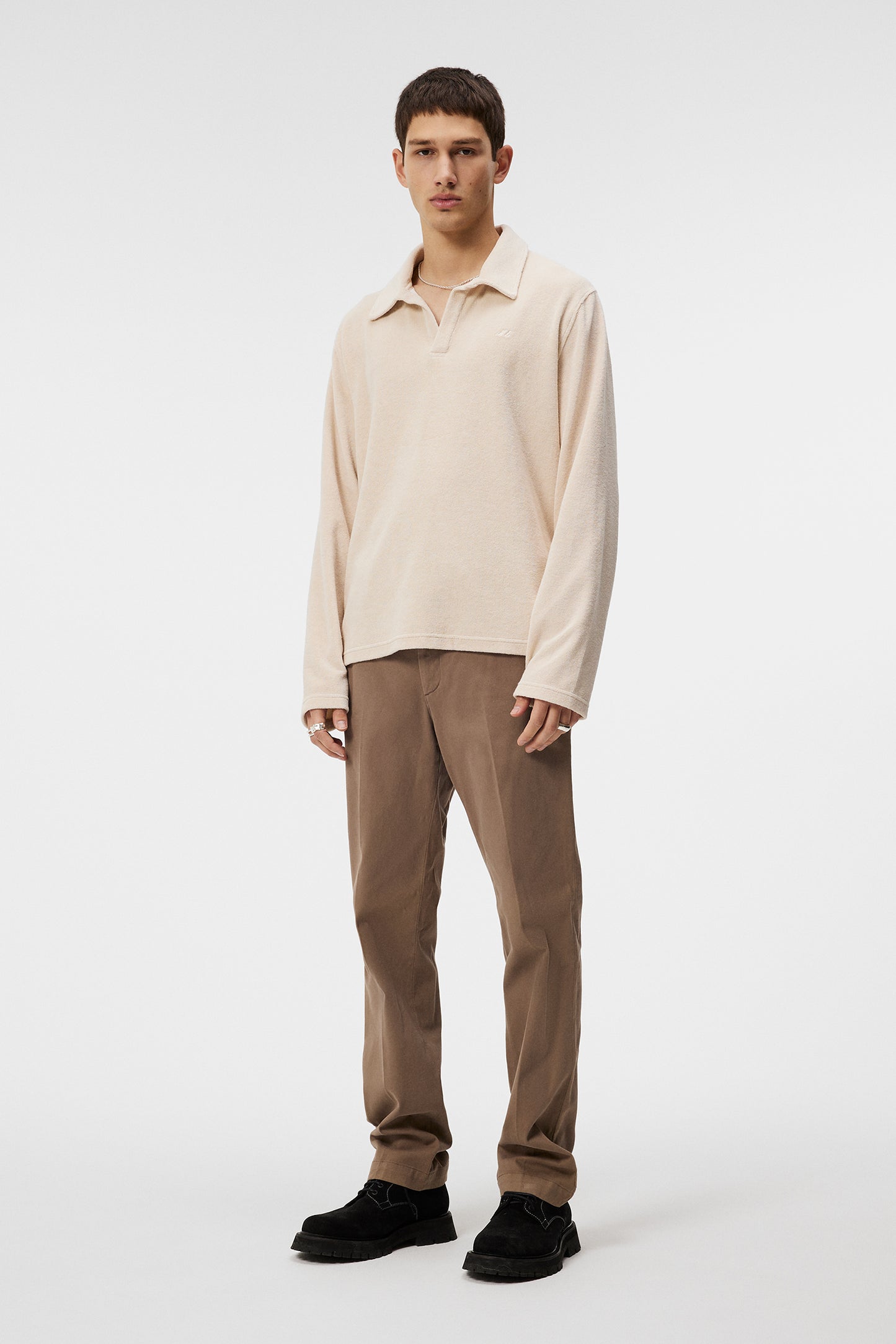Thomas Terry Shirt in Moonbeam by J.Lindeberg