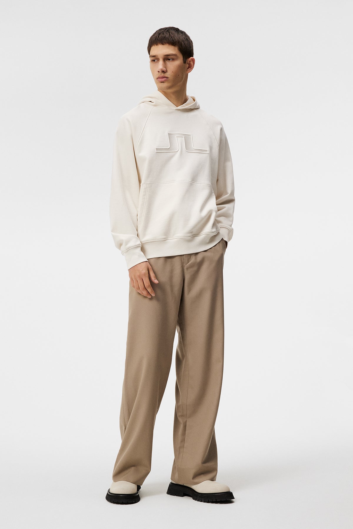 Callan Bridge Hoodie in Cloud White by J.Lindeberg