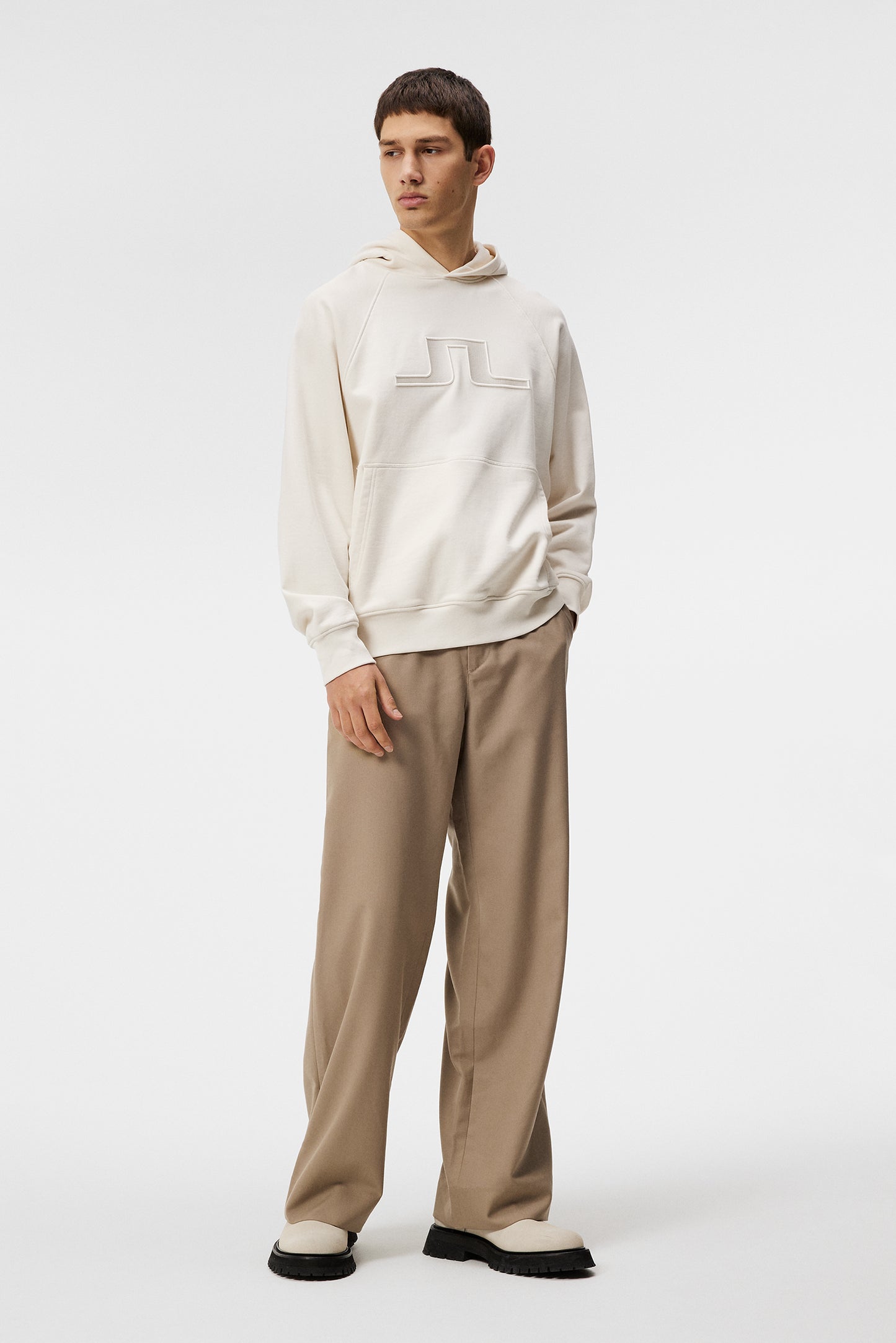 Callan Bridge Hoodie in Cloud White by J.Lindeberg