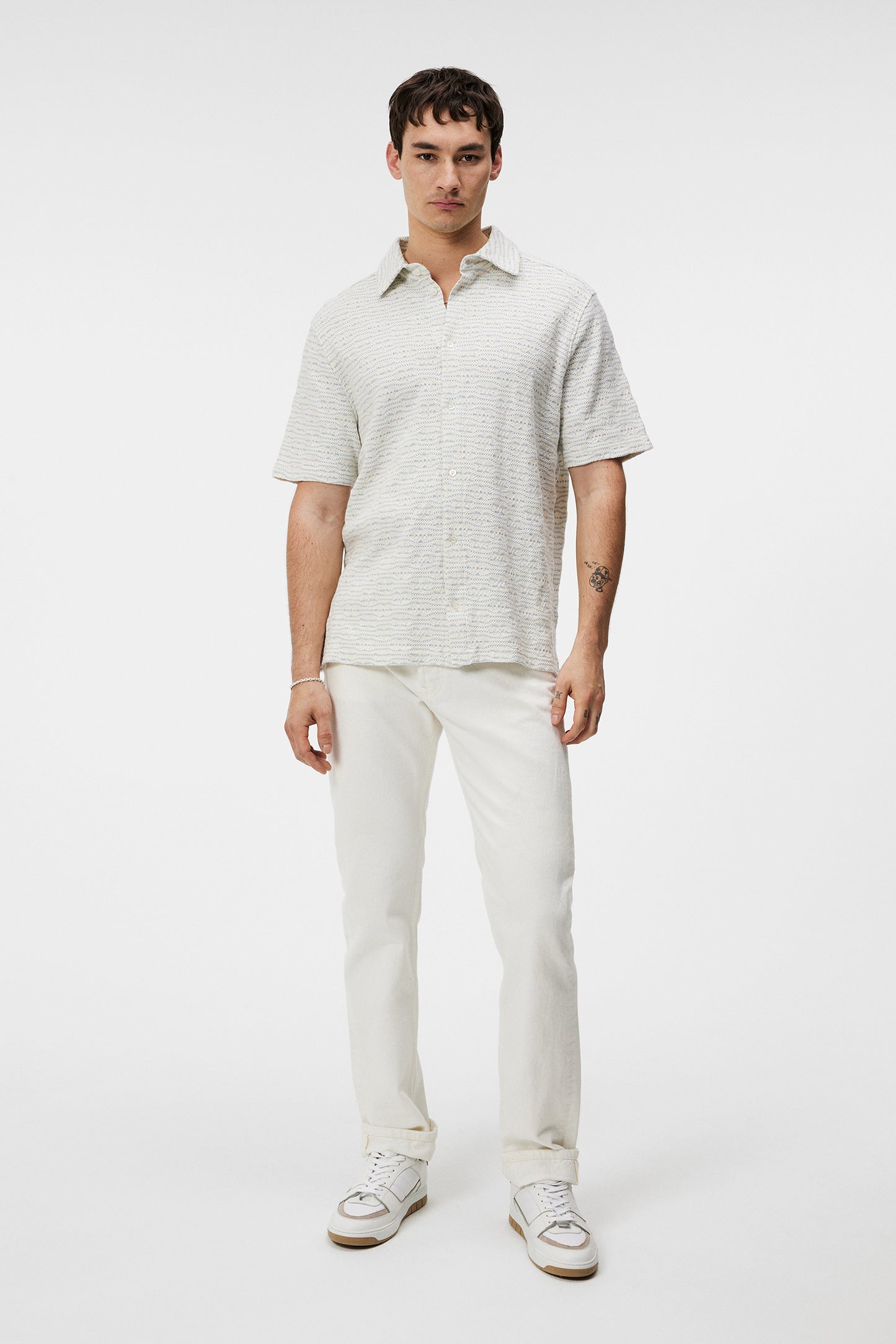 Torpa  Structure Shirt in Chambray Blue by J.Lindeberg