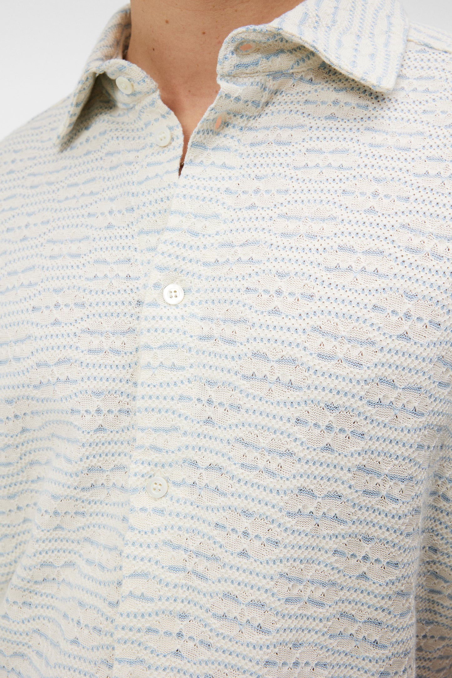 Torpa  Structure Shirt in Chambray Blue by J.Lindeberg