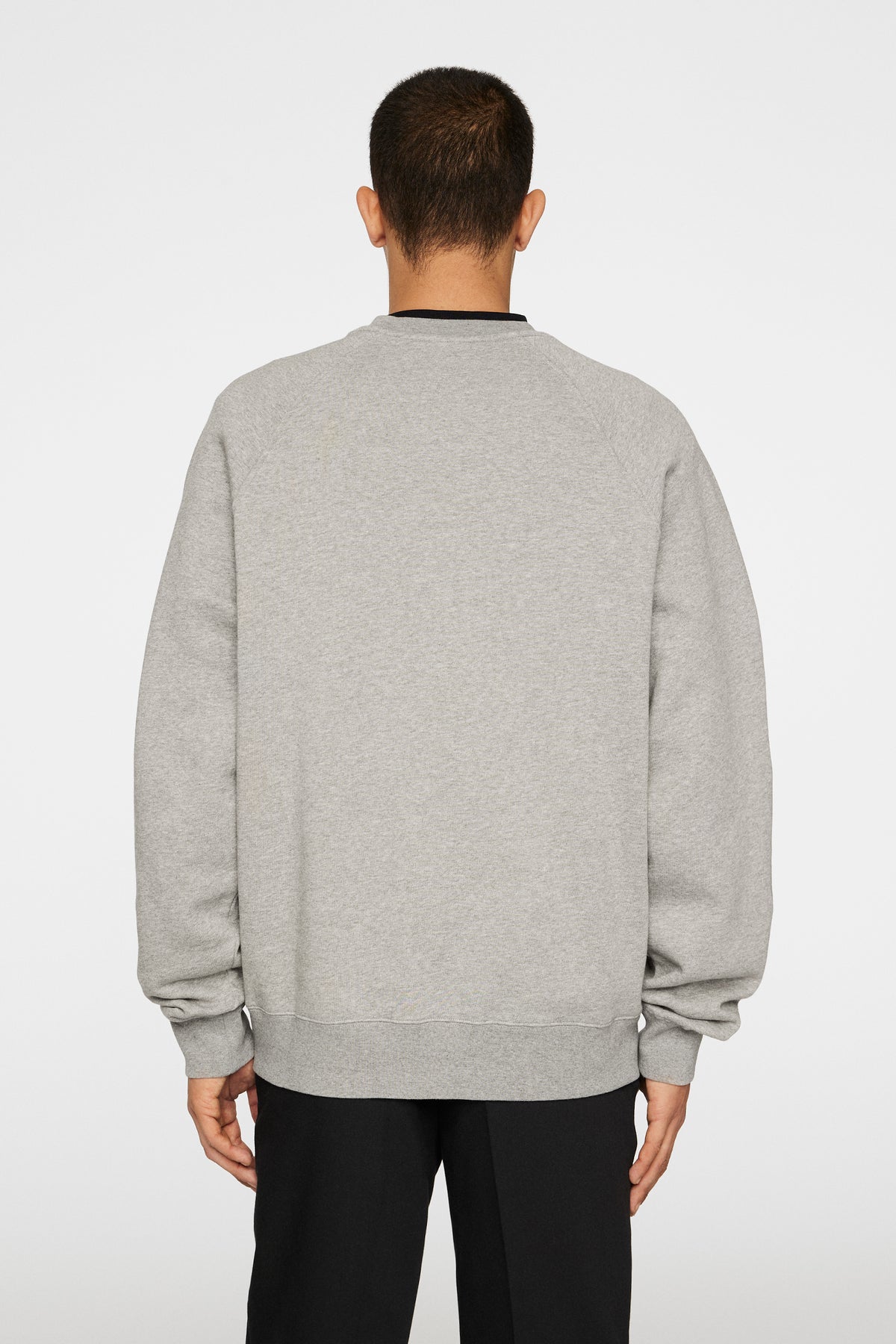 Callan Crew Neck in Light Grey Melange by J.Lindeberg
