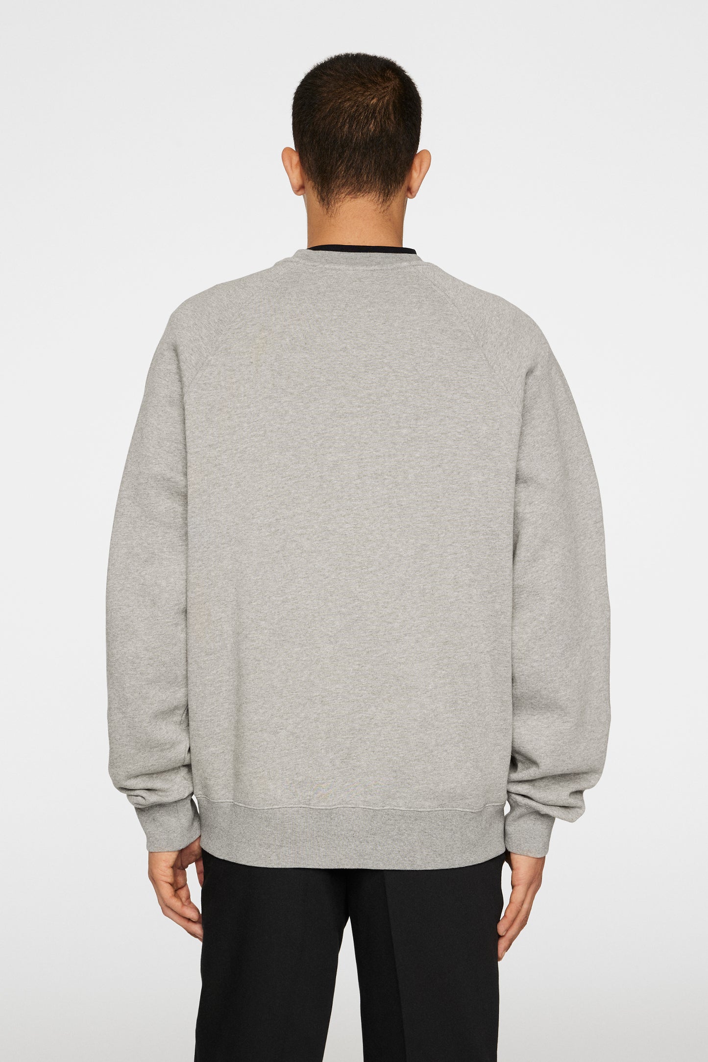 Callan Crew Neck in Light Grey Melange by J.Lindeberg