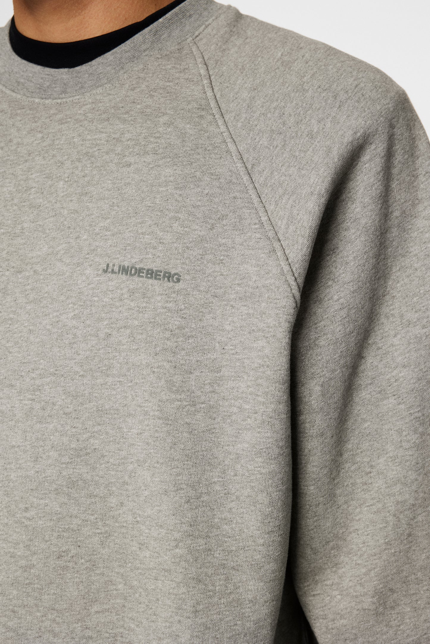 Callan Crew Neck in Light Grey Melange by J.Lindeberg