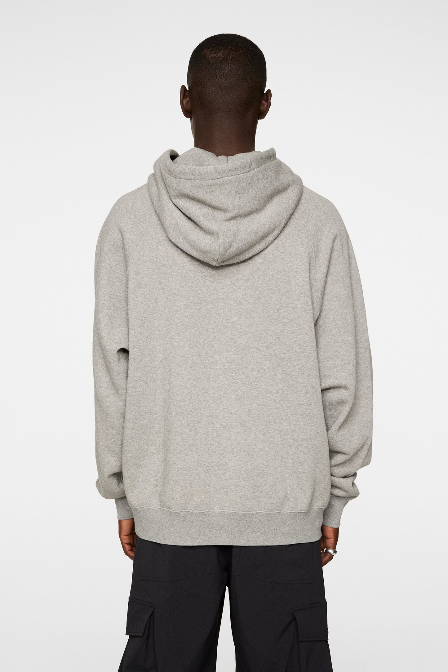 Callan Hoodie in Light Grey Melange by J.Lindeberg