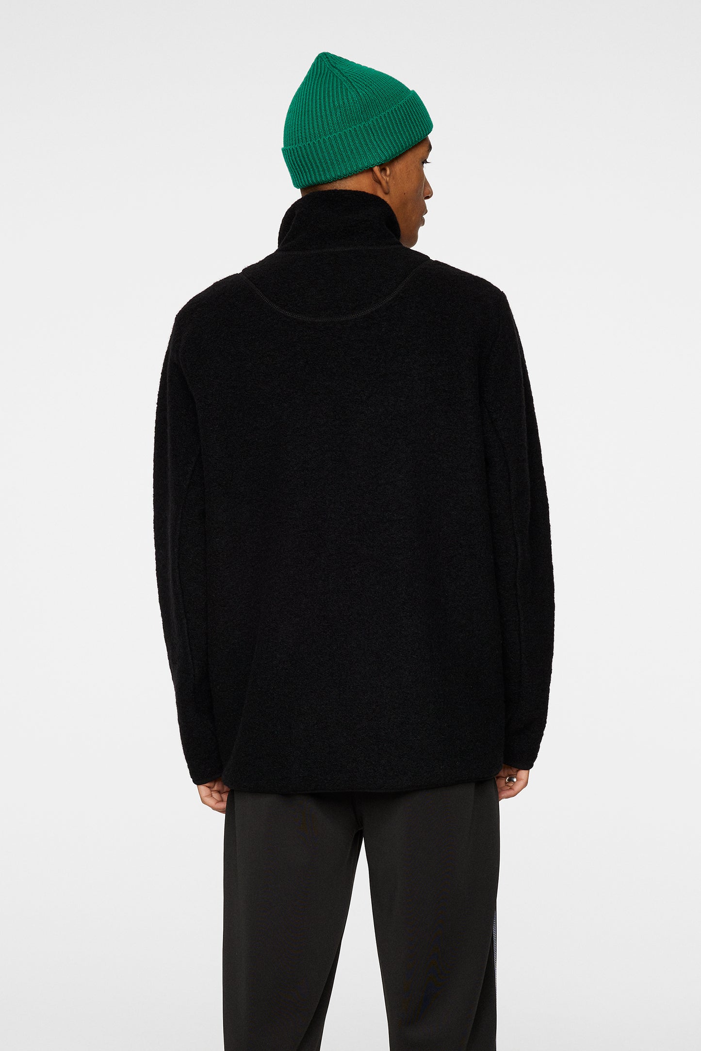 Dustin Wool Fleece Jacket in Black by J.Lindeberg
