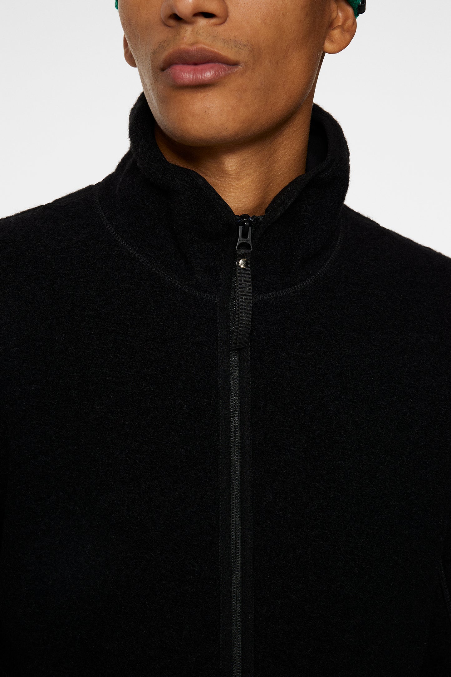 Dustin Wool Fleece Jacket in Black by J.Lindeberg
