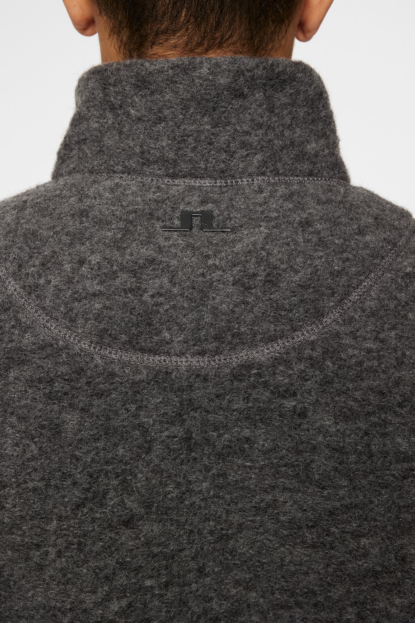 Dustin Wool Fleece Jacket in Light Grey Melange by J.Lindeberg