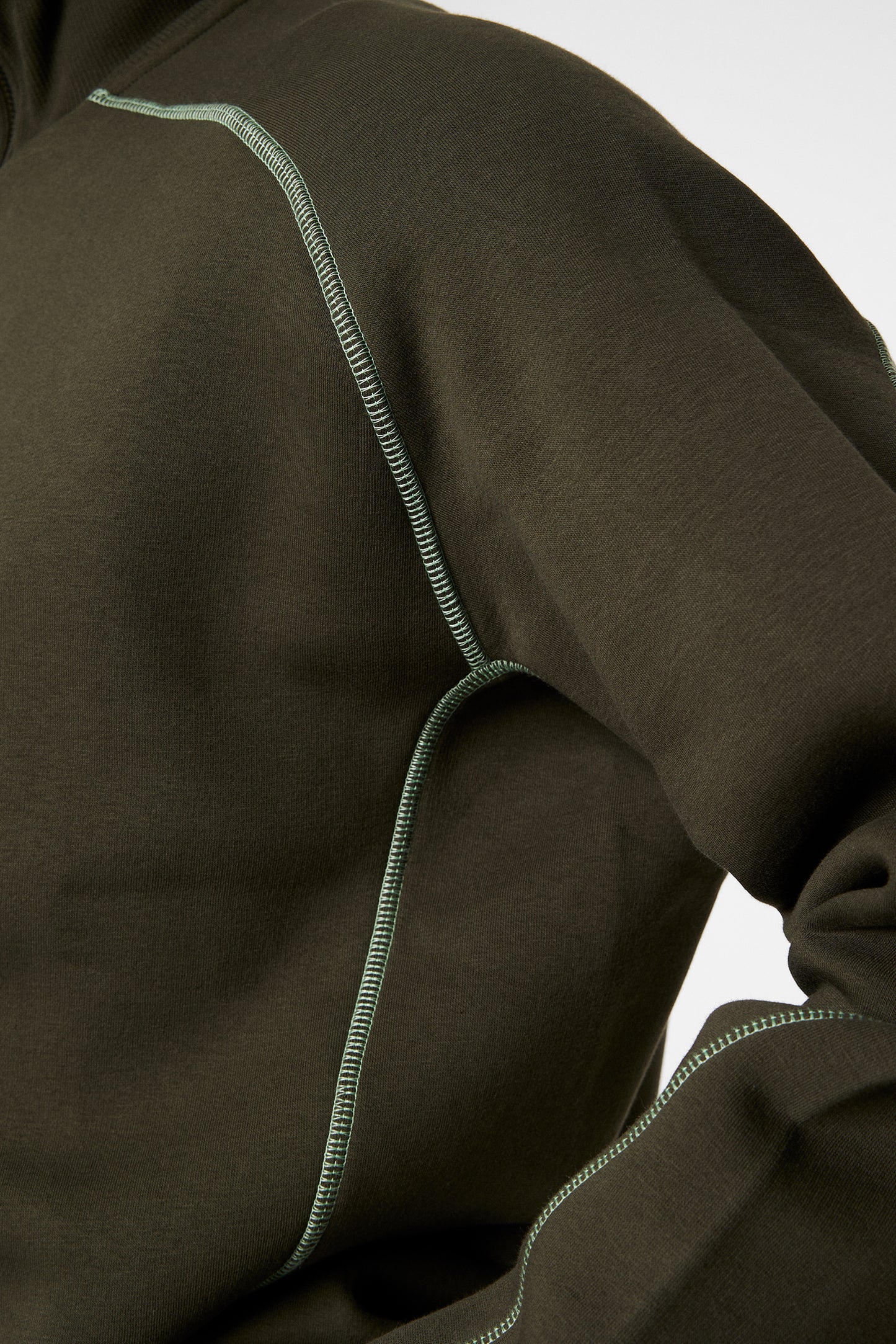 Canter Quarter Zip Sweat in Forest Green by J.Lindeberg