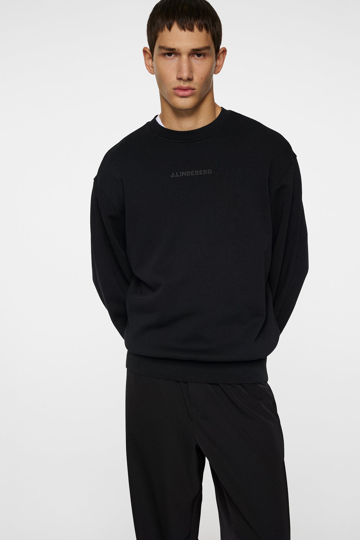 Callan Crew Neck in Black by J.Lindeberg