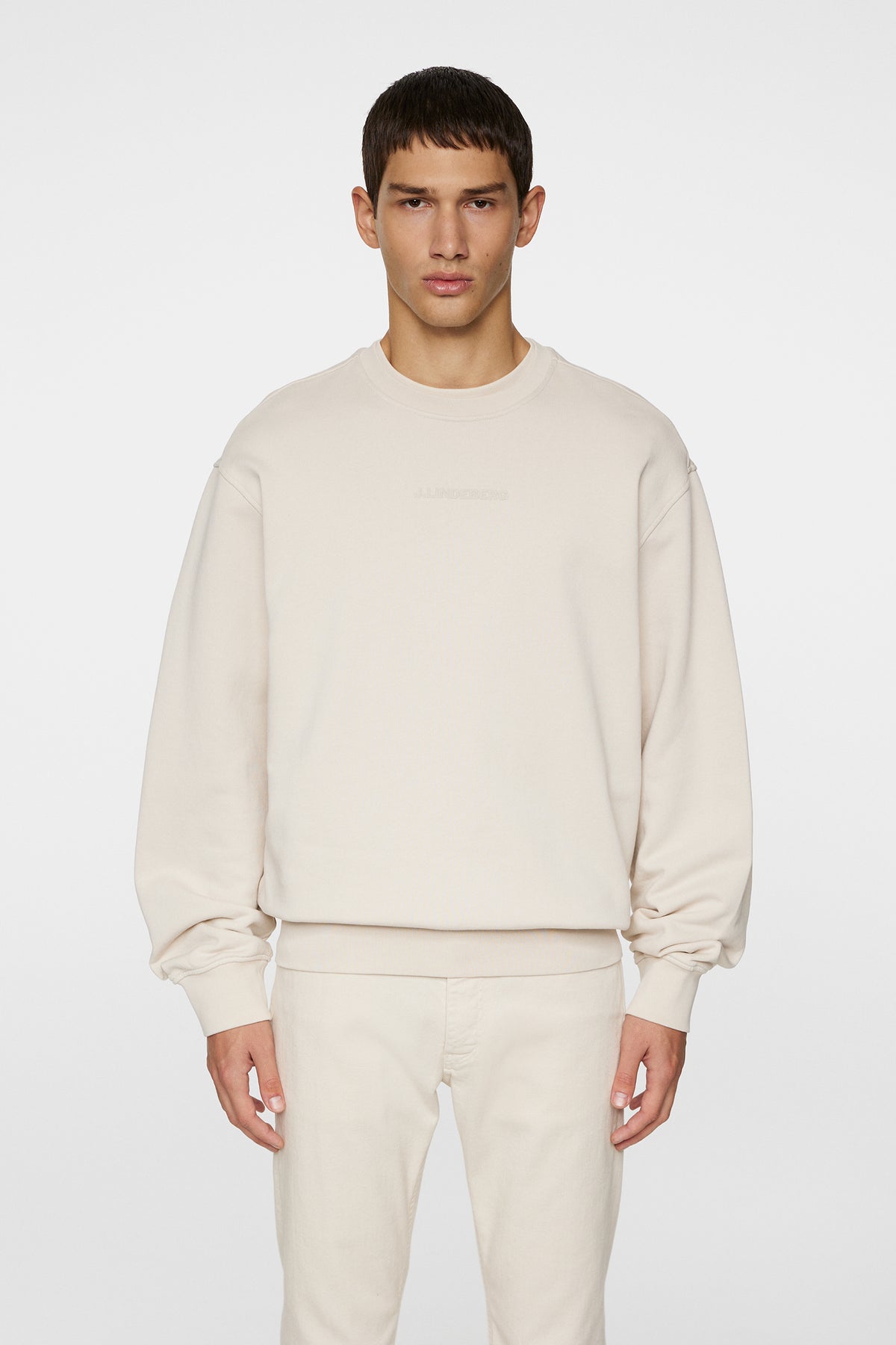 Callan Crew Neck in Moonbeam by J.Lindeberg