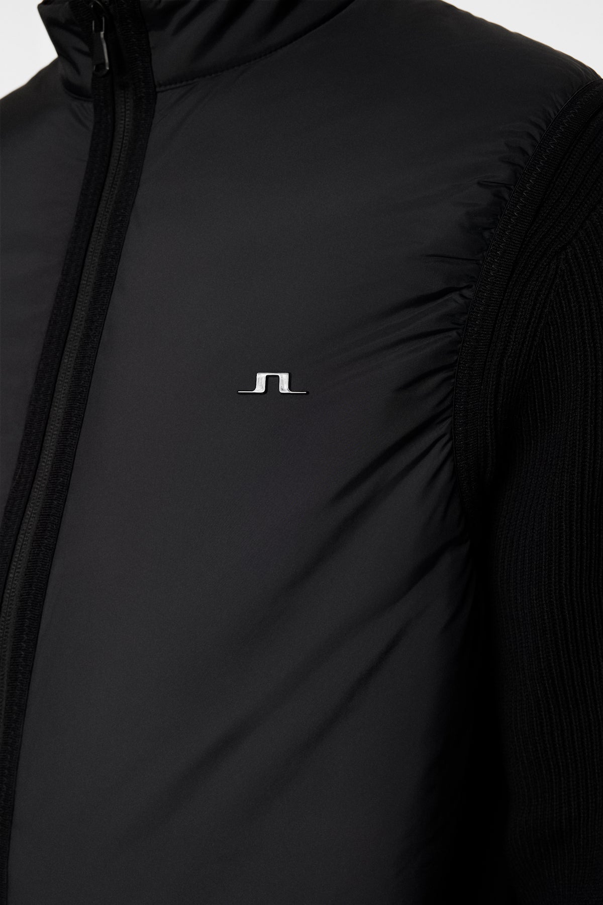 Dobber Hybrid Vest in Black by J.Lindeberg